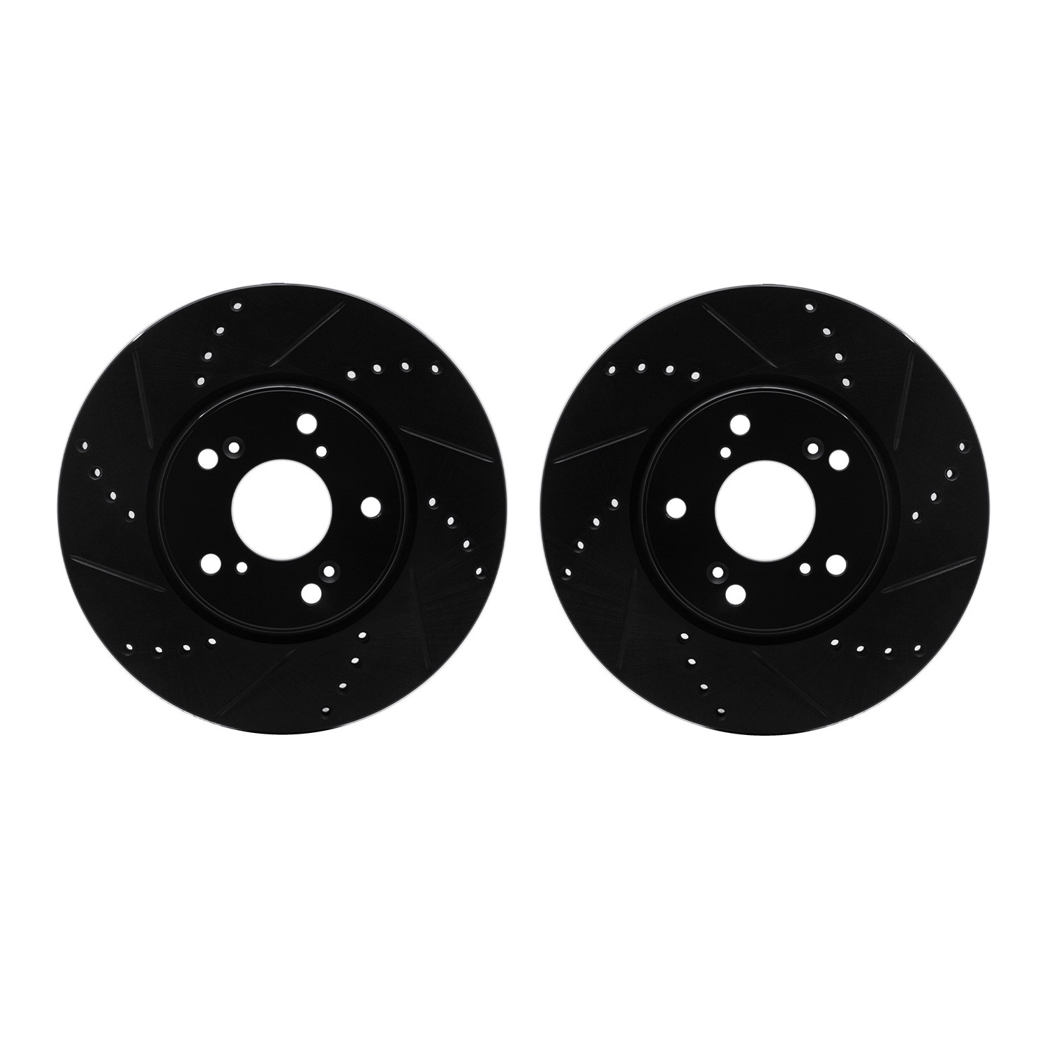 DFC Brake Rotors - Drilled & Slotted - Black
