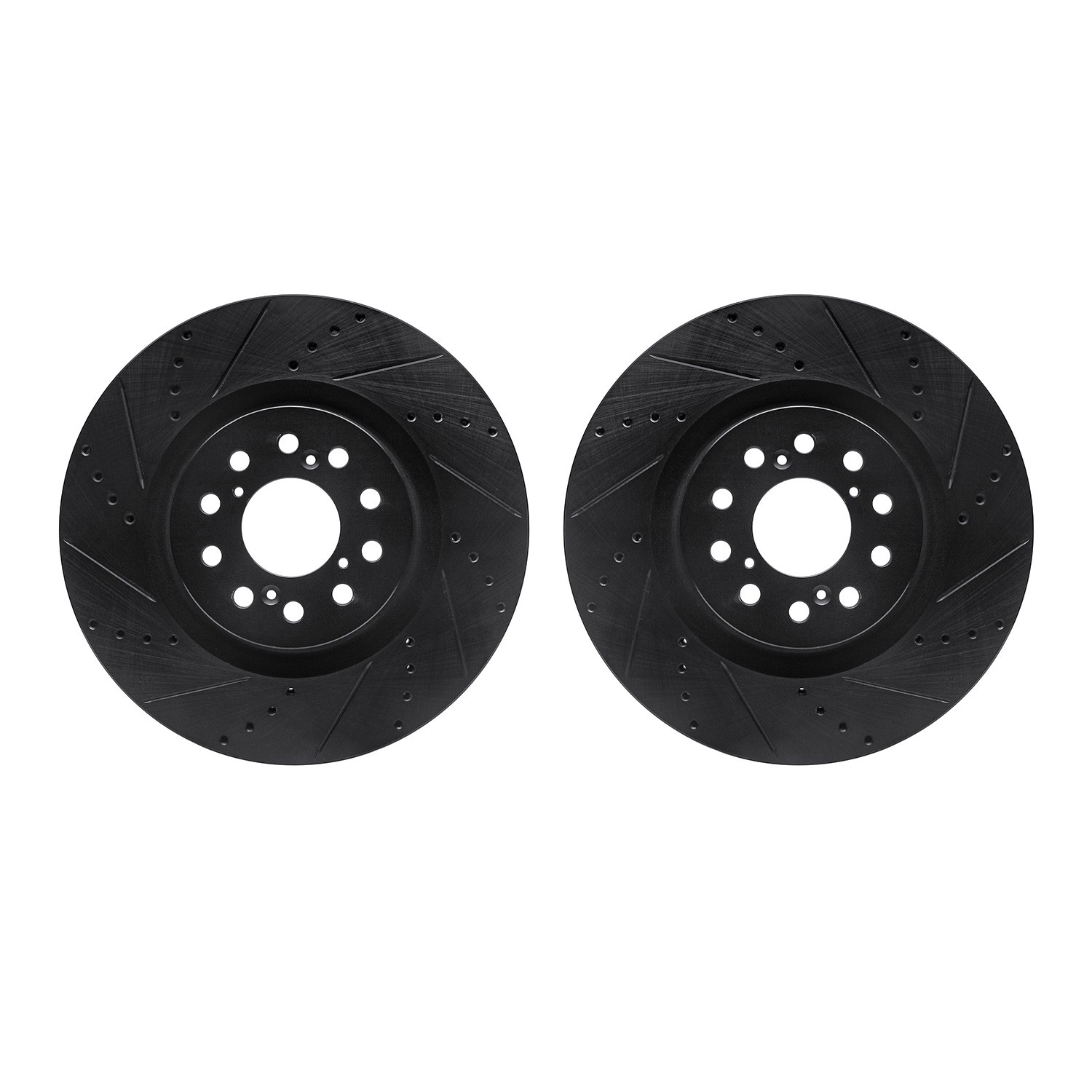 DFC Brake Rotors - Drilled & Slotted - Black