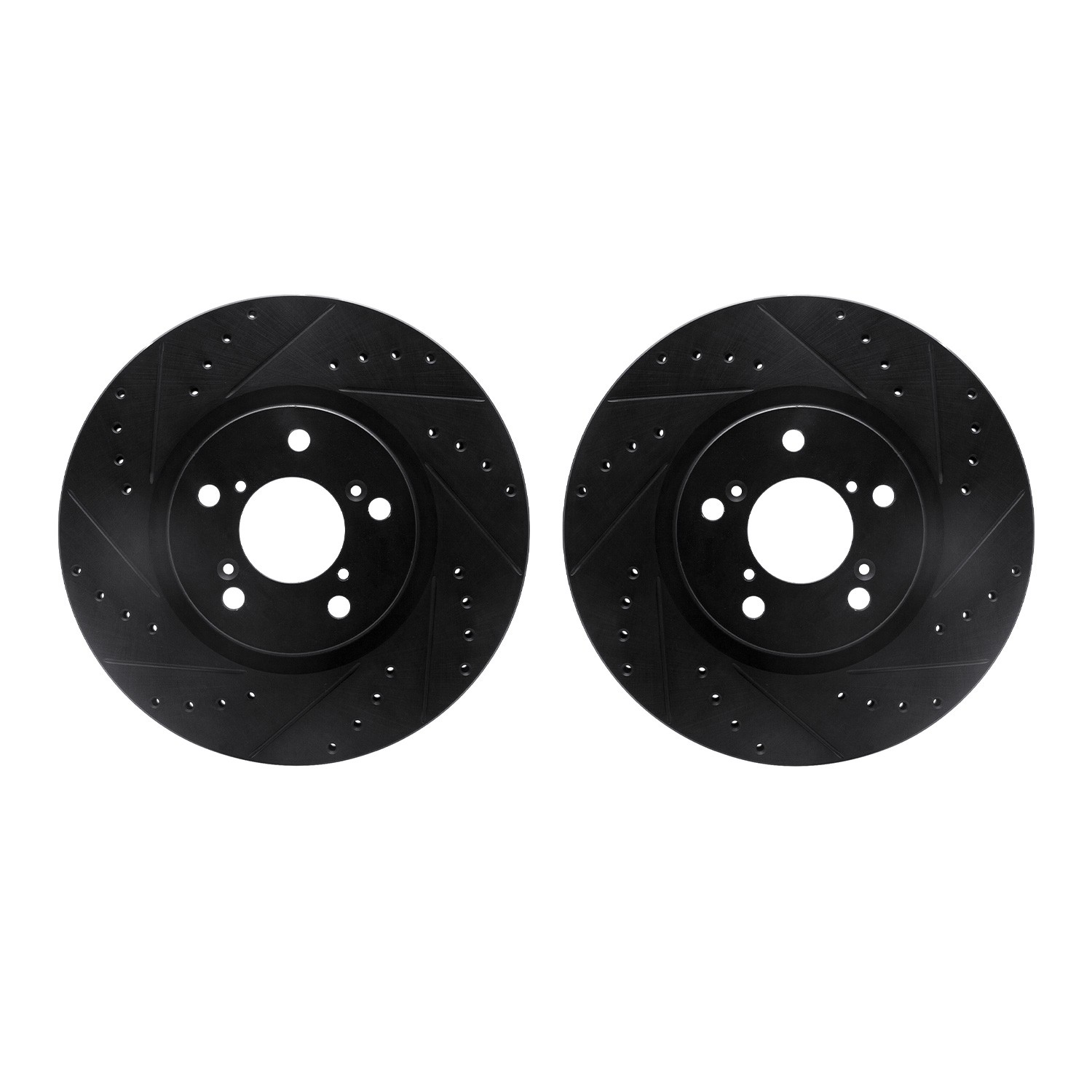 DFC Brake Rotors - Drilled & Slotted - Black