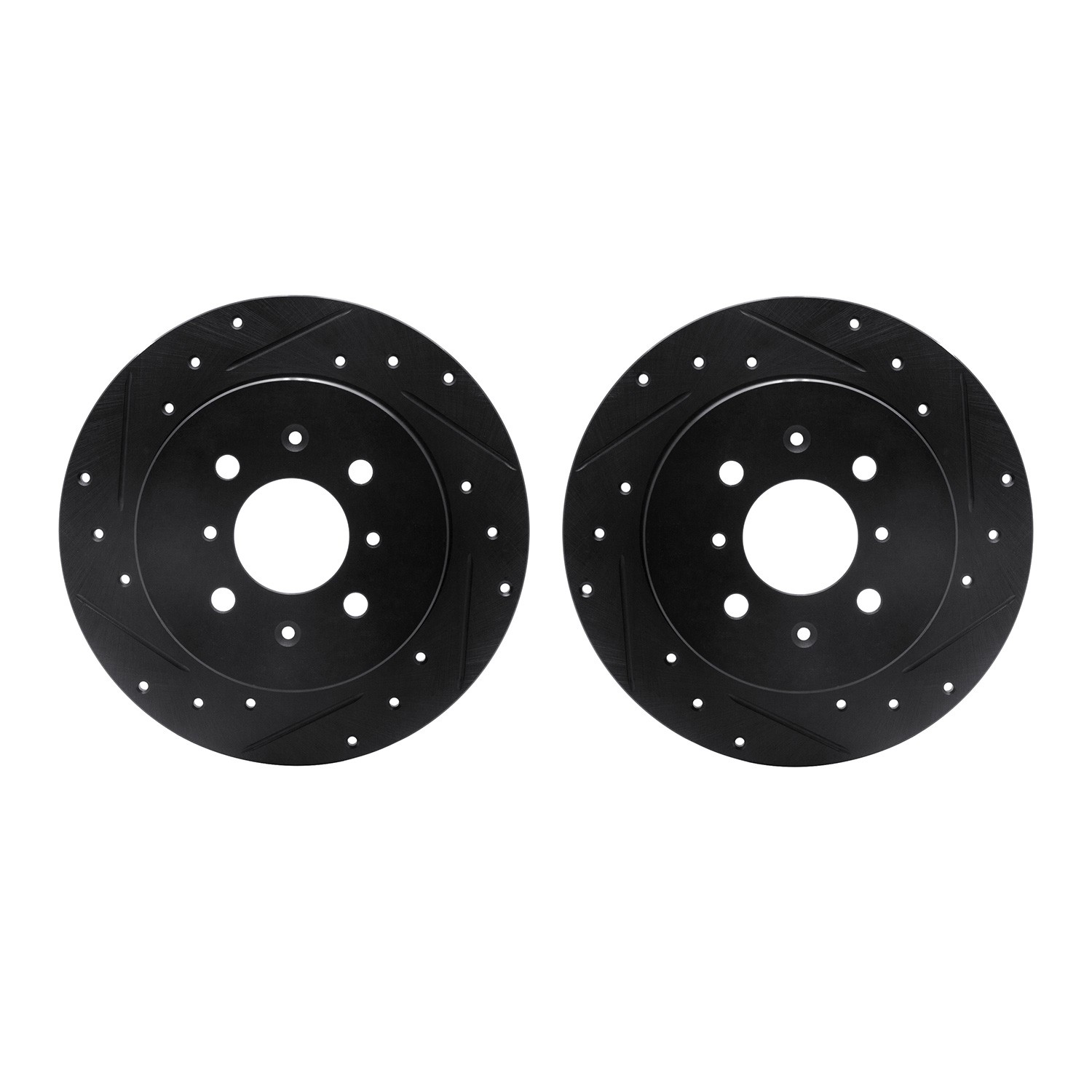 DFC Brake Rotors - Drilled & Slotted - Black
