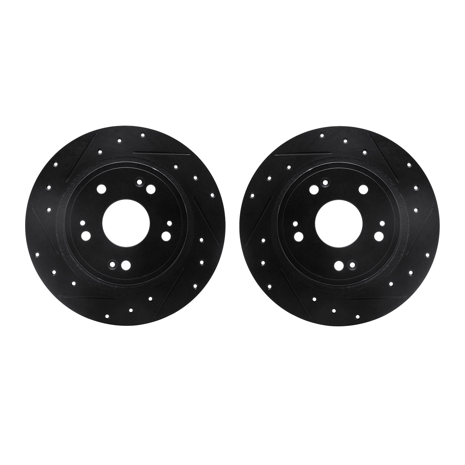 DFC Brake Rotors - Drilled & Slotted - Black