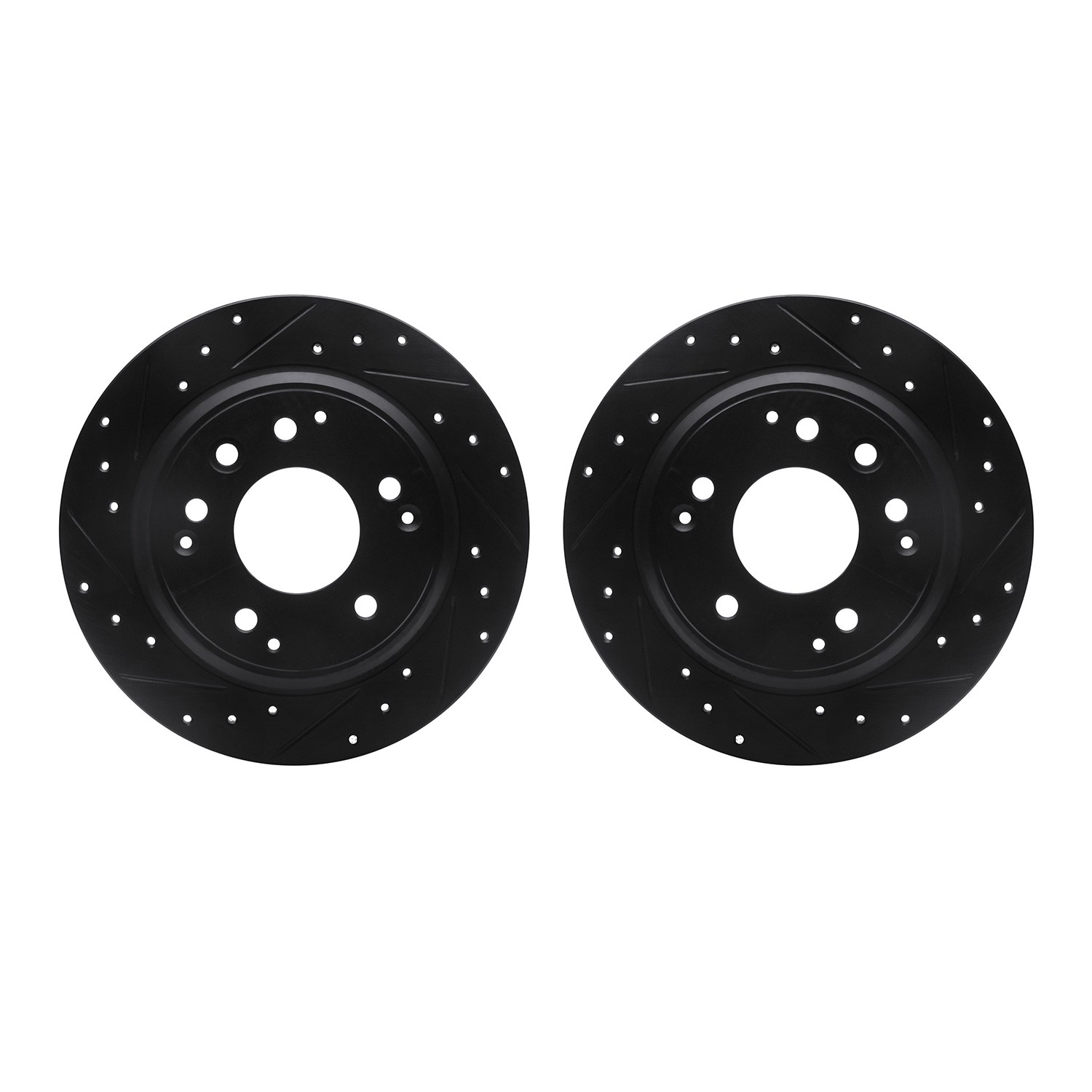 DFC Brake Rotors - Drilled & Slotted - Black