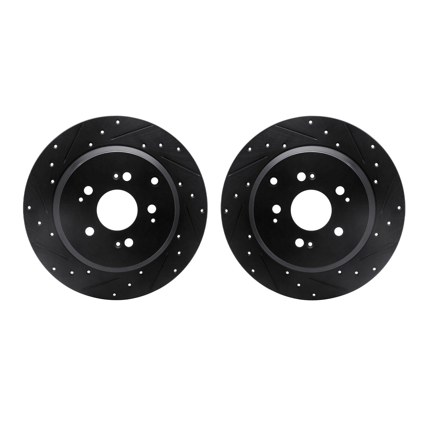 DFC Brake Rotors - Drilled & Slotted - Black