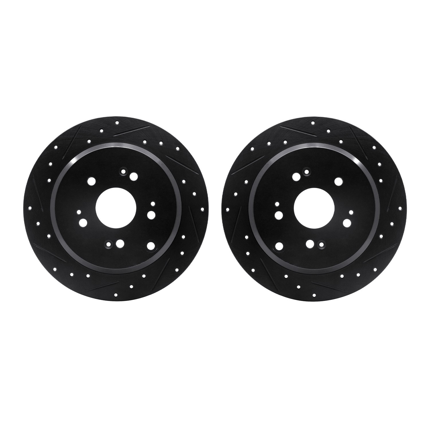 DFC Brake Rotors - Drilled & Slotted - Black