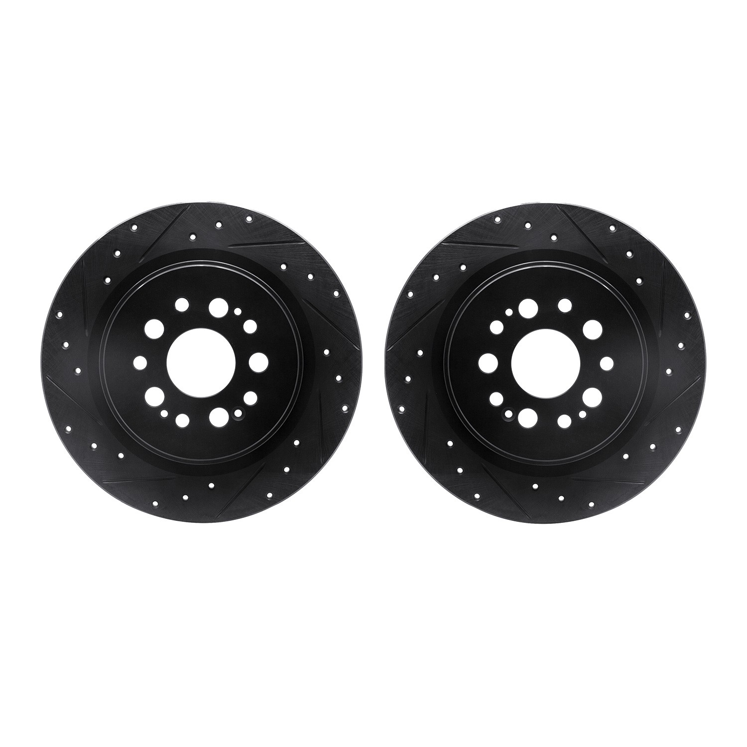 DFC Brake Rotors - Drilled & Slotted - Black