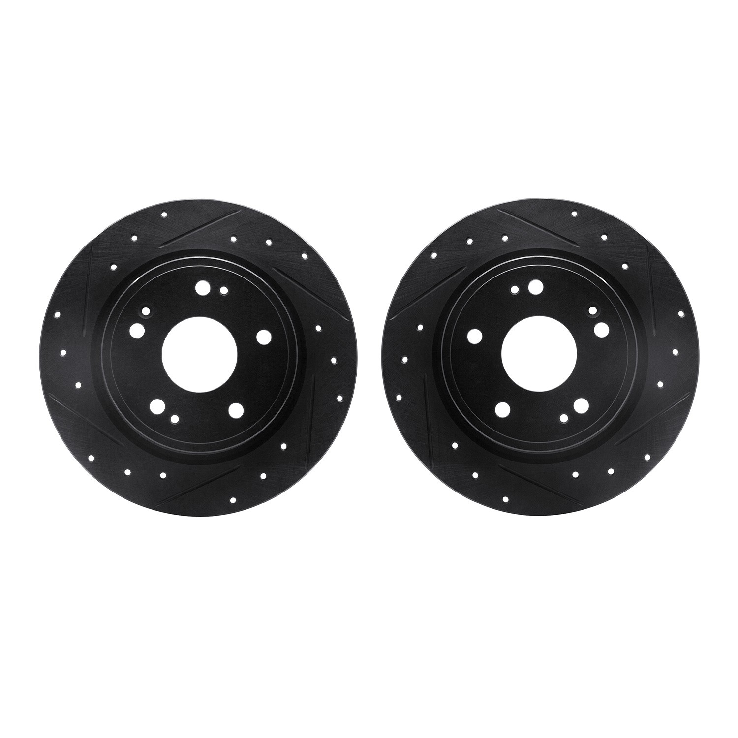 DFC Brake Rotors - Drilled & Slotted - Black