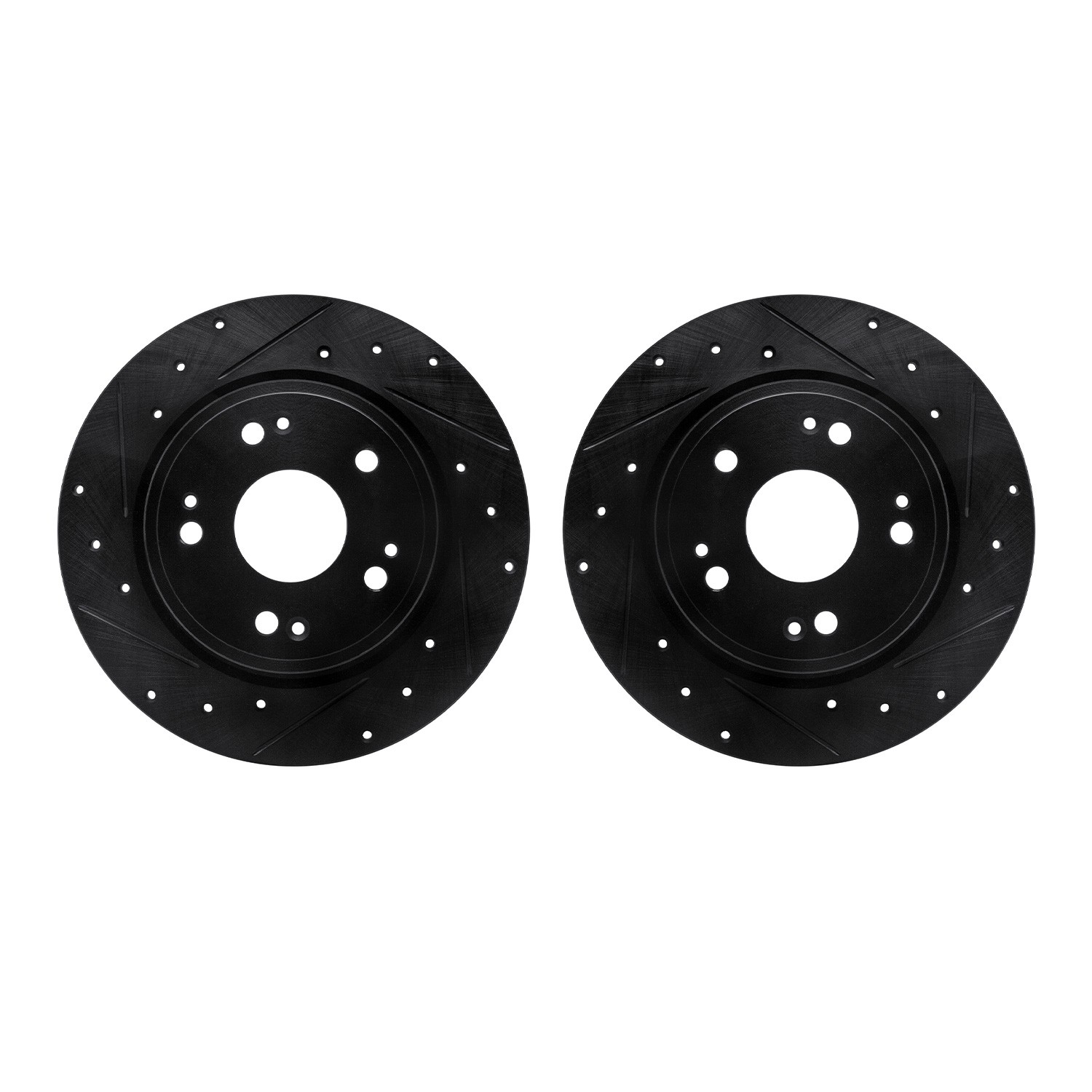 DFC Brake Rotors - Drilled & Slotted - Black