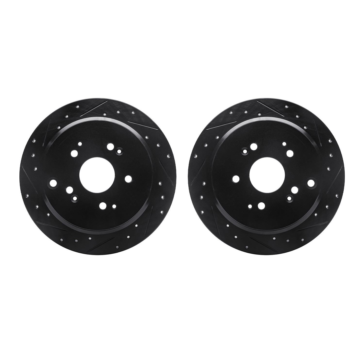 DFC Brake Rotors - Drilled & Slotted - Black