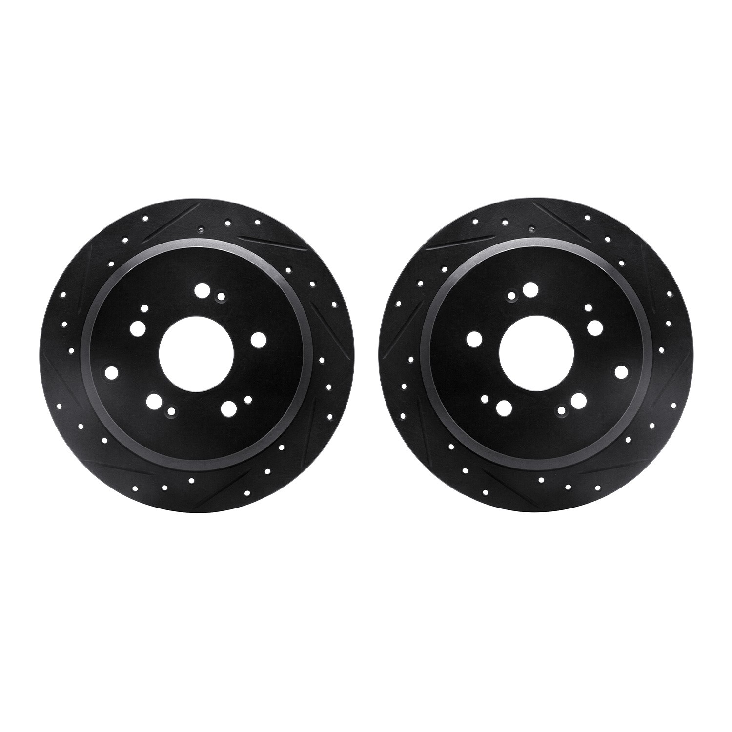 DFC Brake Rotors - Drilled & Slotted - Black