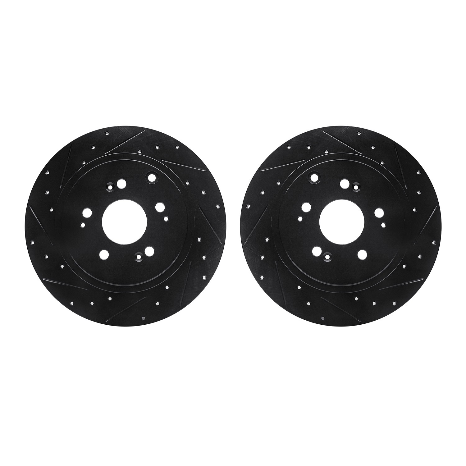 DFC Brake Rotors - Drilled & Slotted - Black