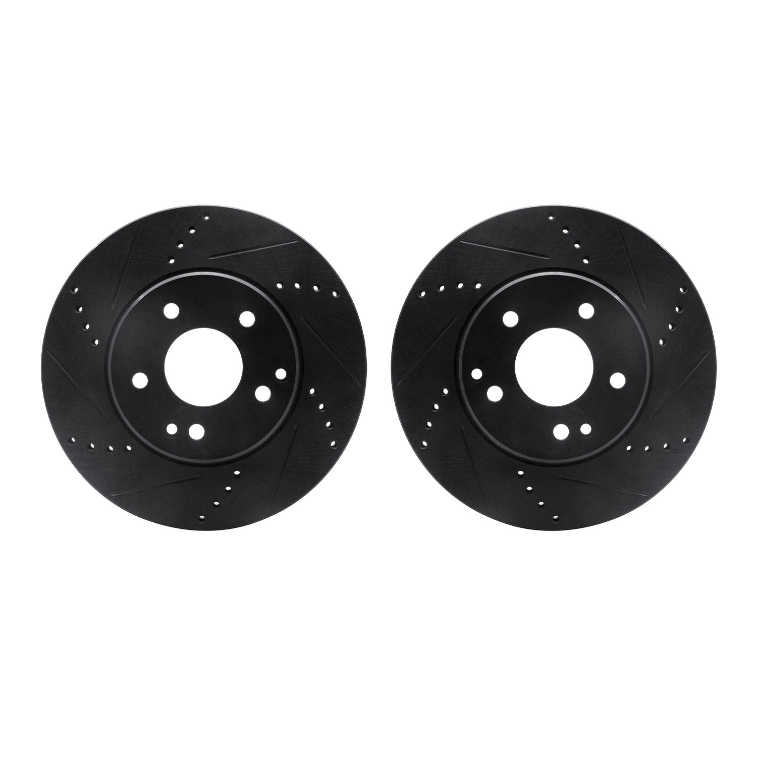 DFC Brake Rotors - Drilled & Slotted - Black