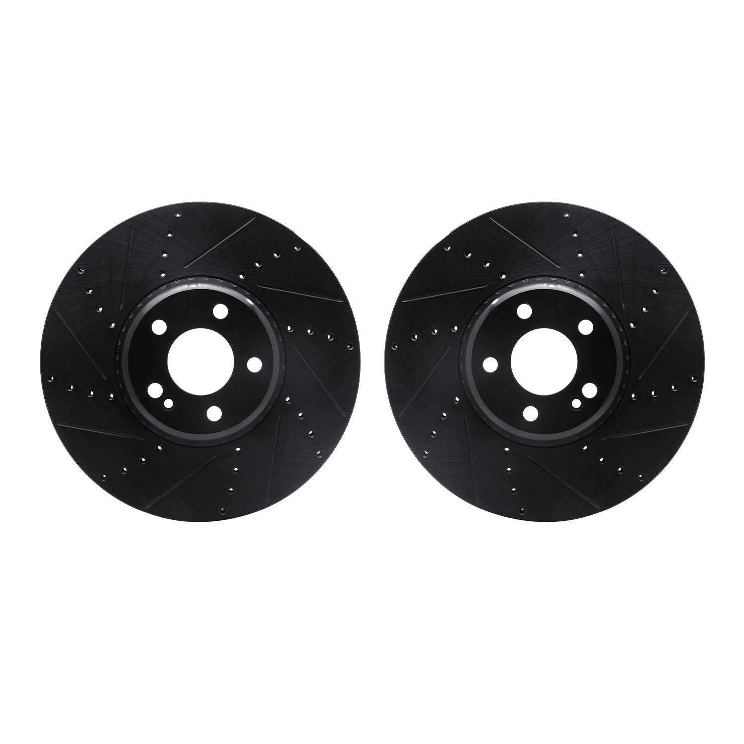 DFC Brake Rotors - Drilled & Slotted - Black