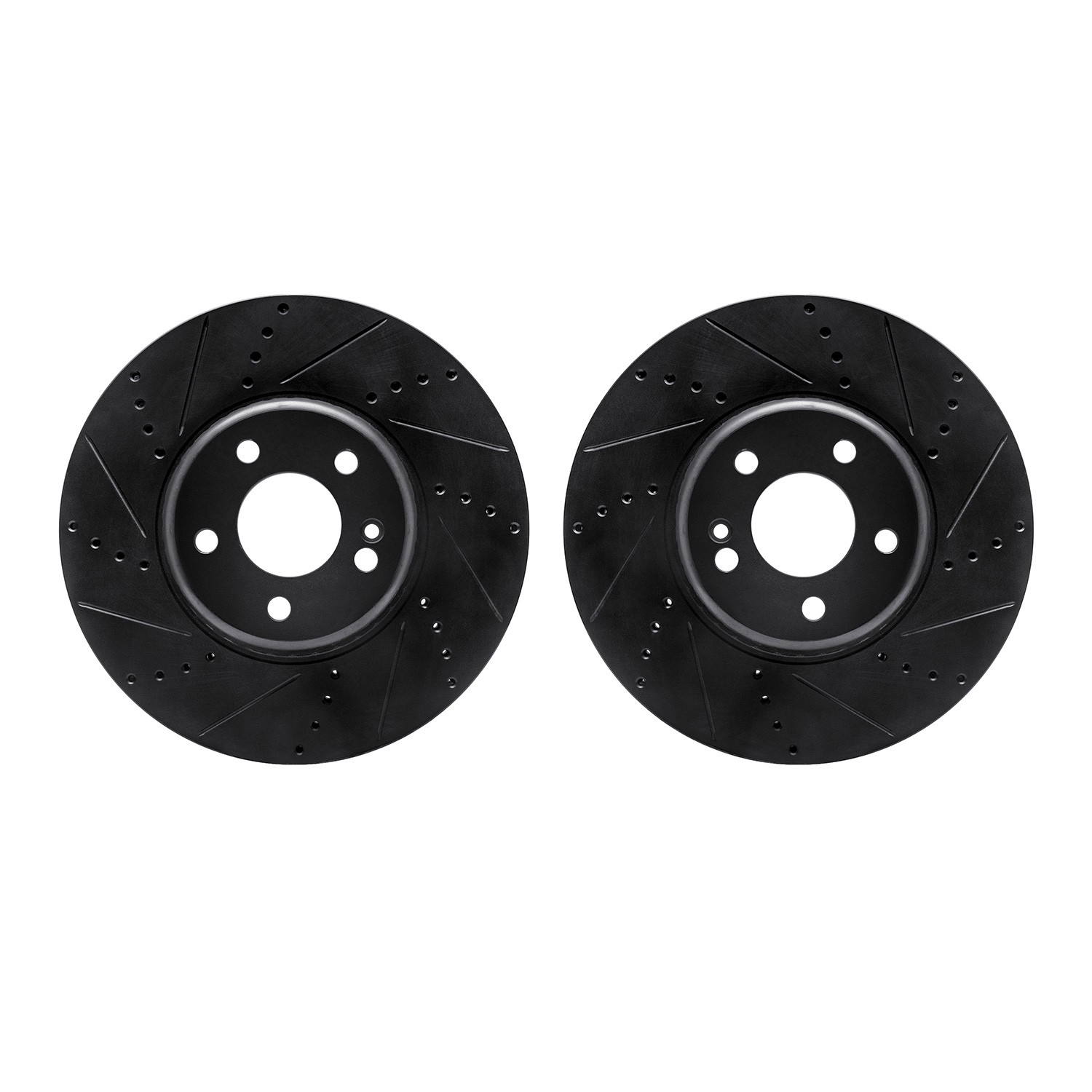 DFC Brake Rotors - Drilled & Slotted - Black