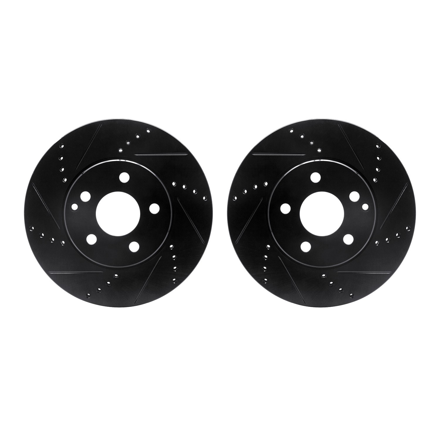 DFC Brake Rotors - Drilled & Slotted - Black