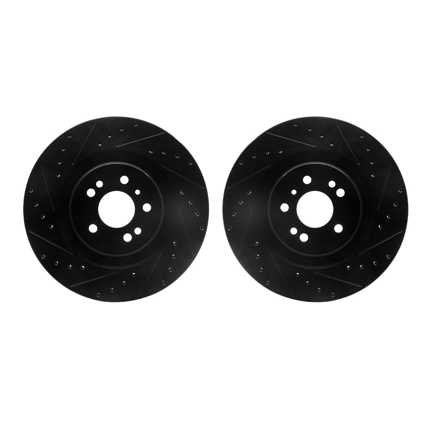 DFC Brake Rotors - Drilled & Slotted - Black