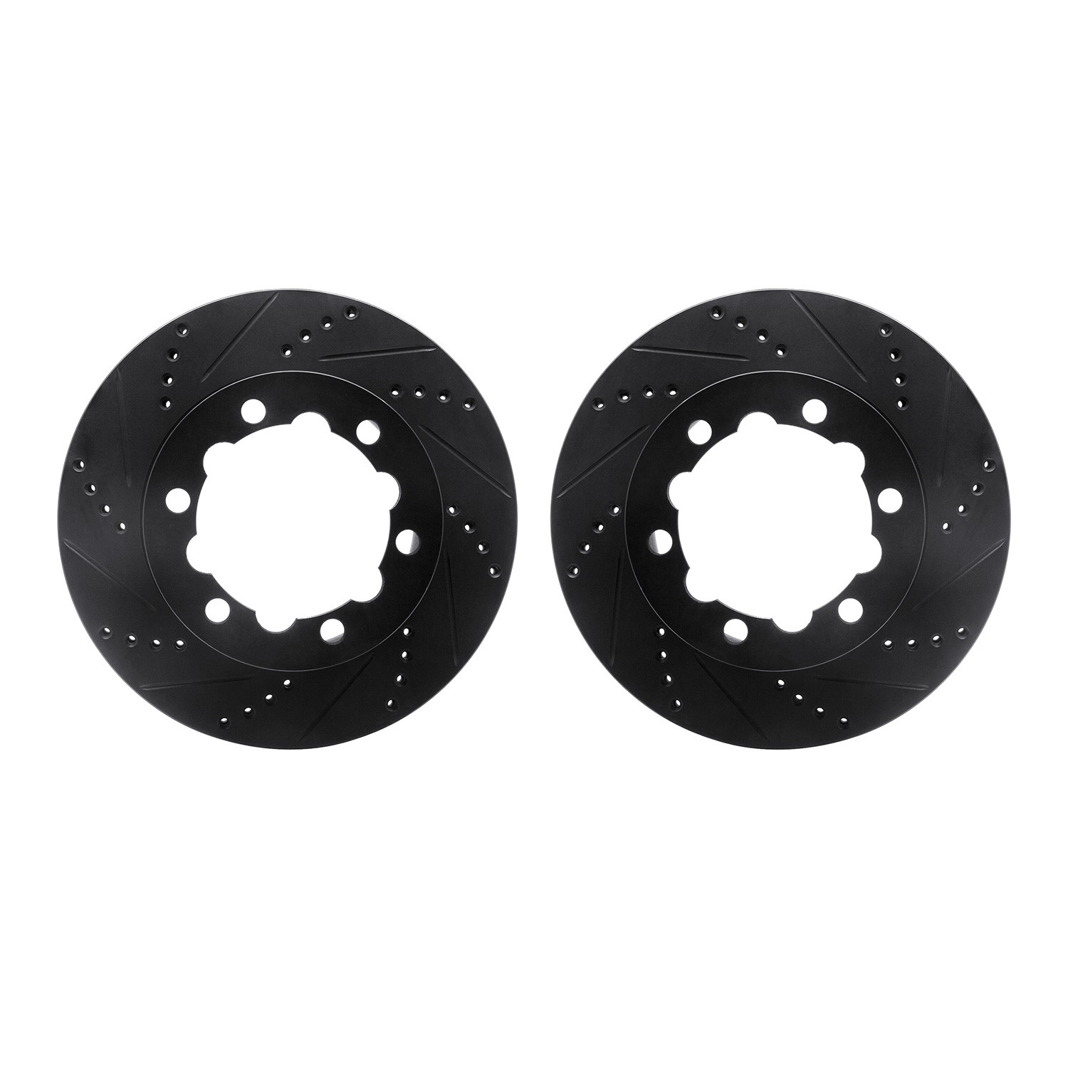DFC Brake Rotors - Drilled & Slotted - Black