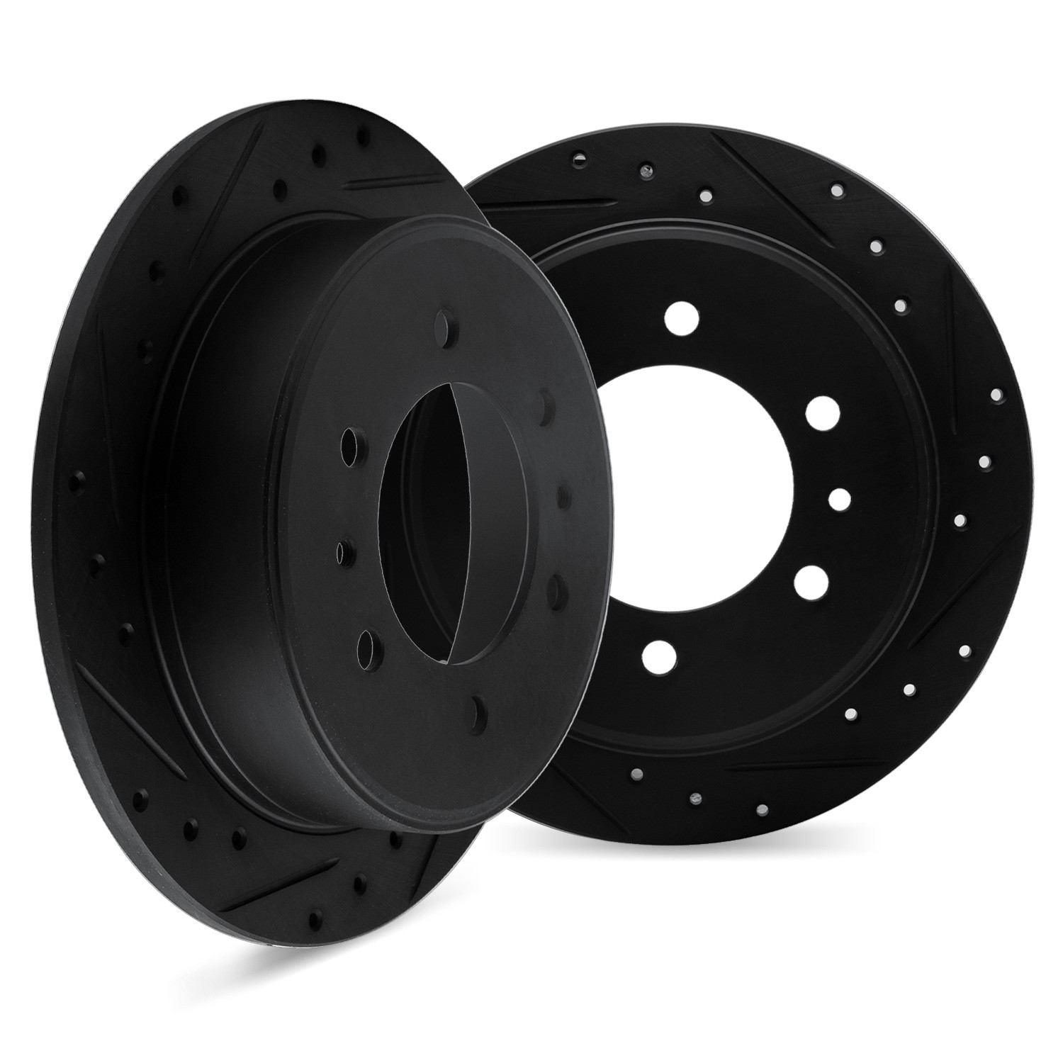 DFC Brake Rotors - Drilled & Slotted - Black