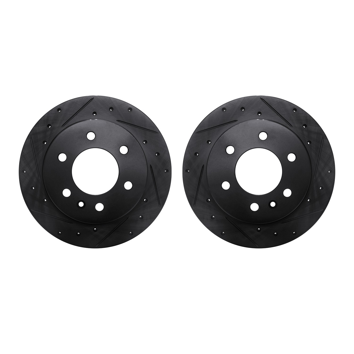 DFC Brake Rotors - Drilled & Slotted - Black