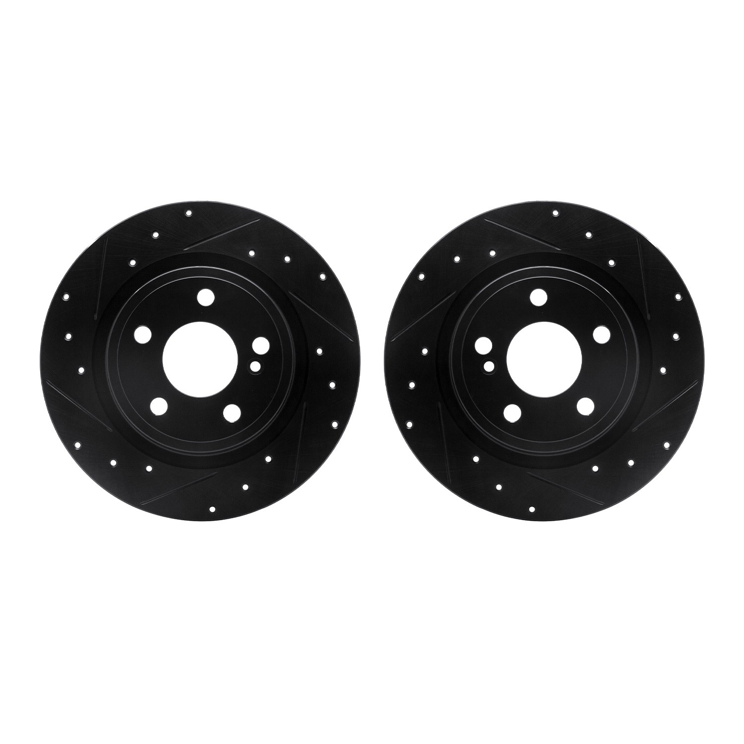 DFC Brake Rotors - Drilled & Slotted - Black