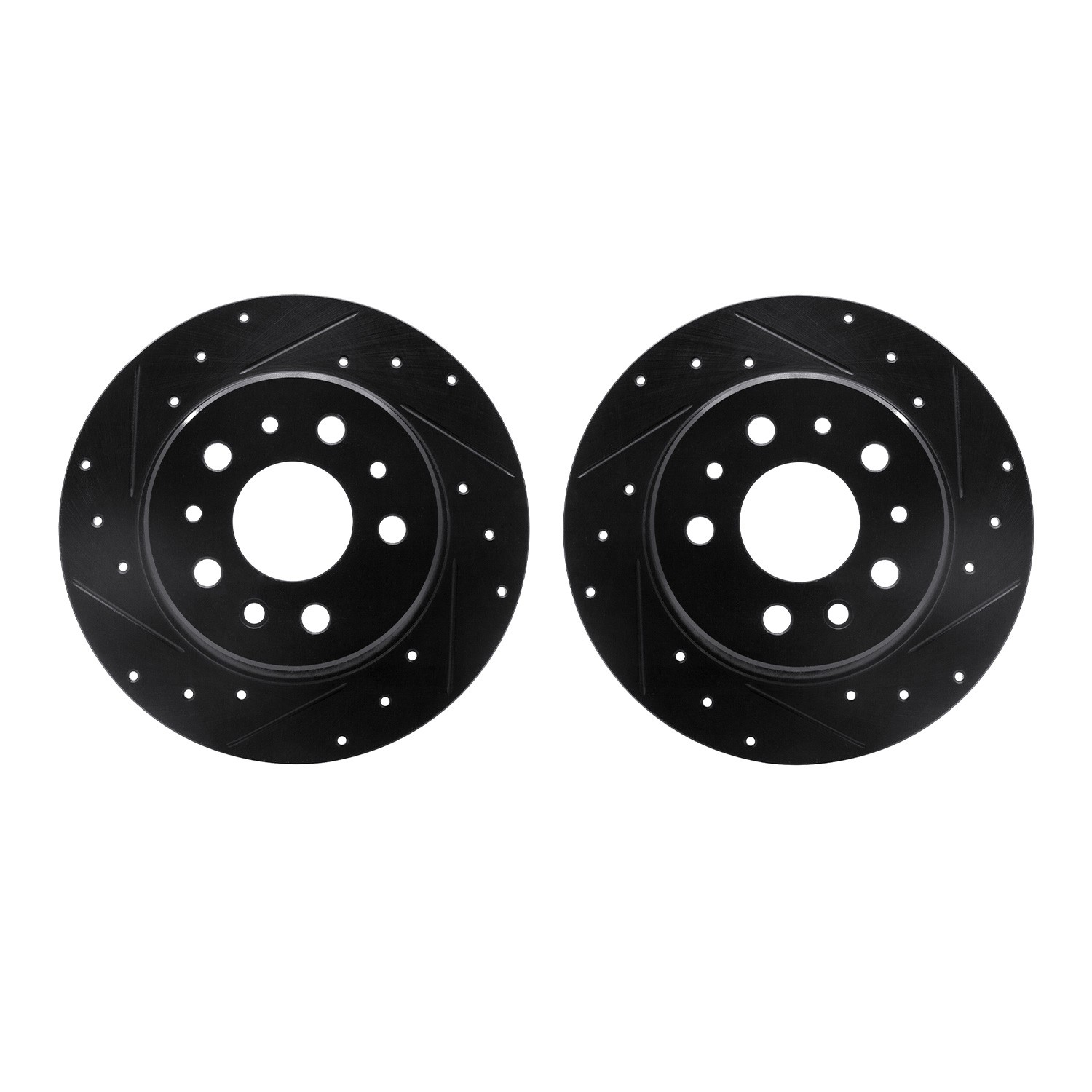 DFC Brake Rotors - Drilled & Slotted - Black