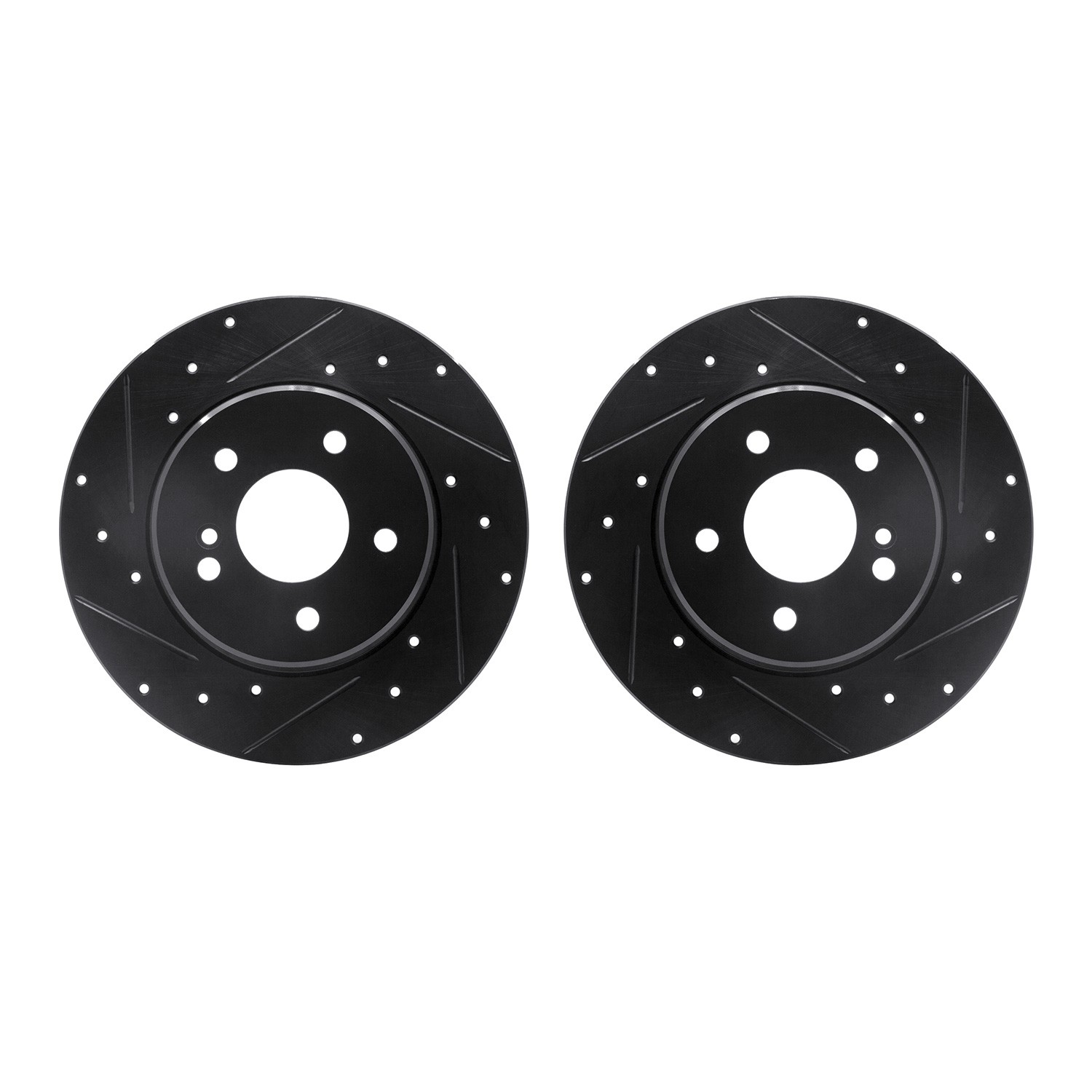 DFC Brake Rotors - Drilled & Slotted - Black