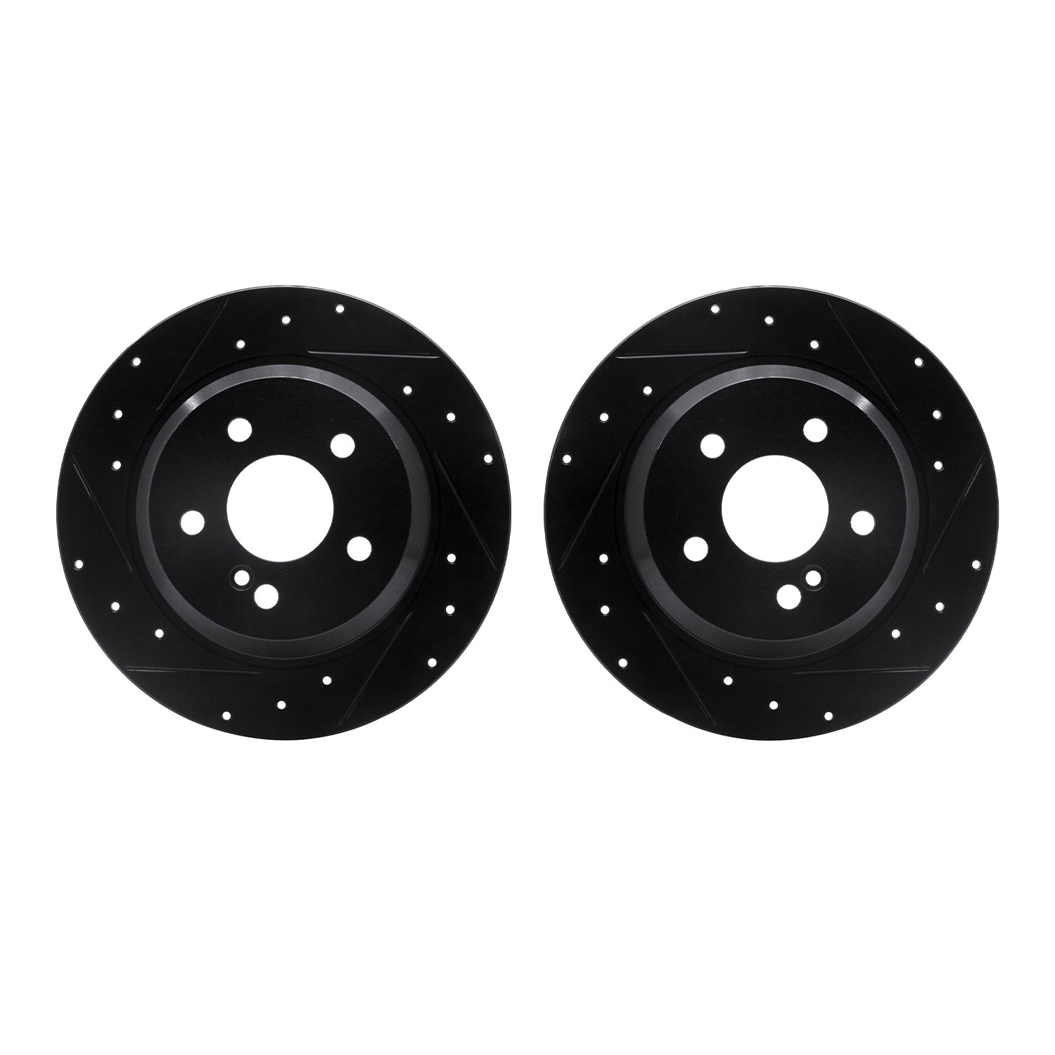 DFC Brake Rotors - Drilled & Slotted - Black