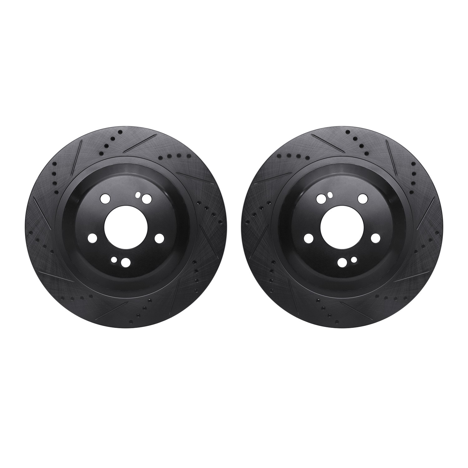DFC Brake Rotors - Drilled & Slotted - Black