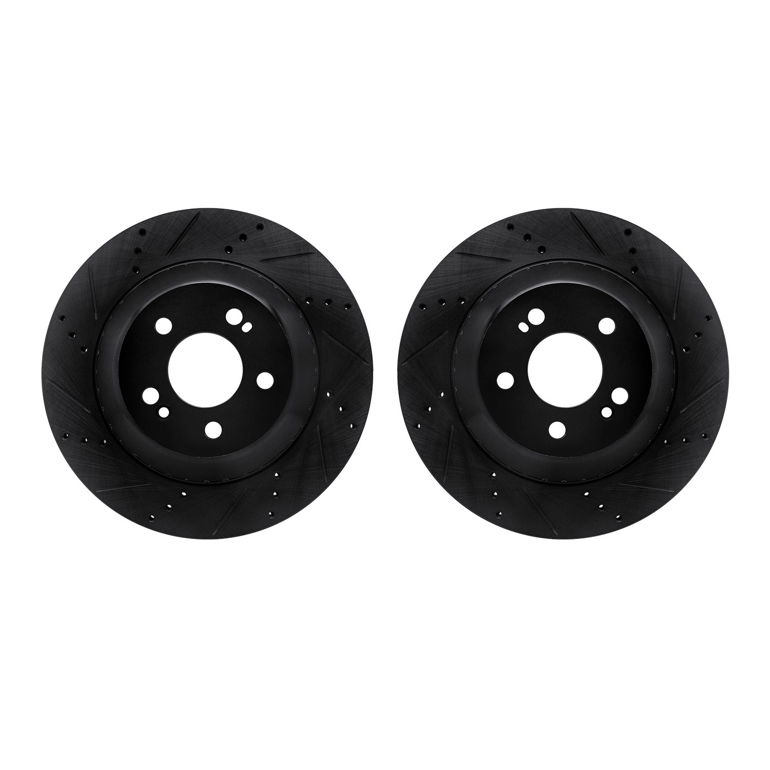 DFC Brake Rotors - Drilled & Slotted - Black