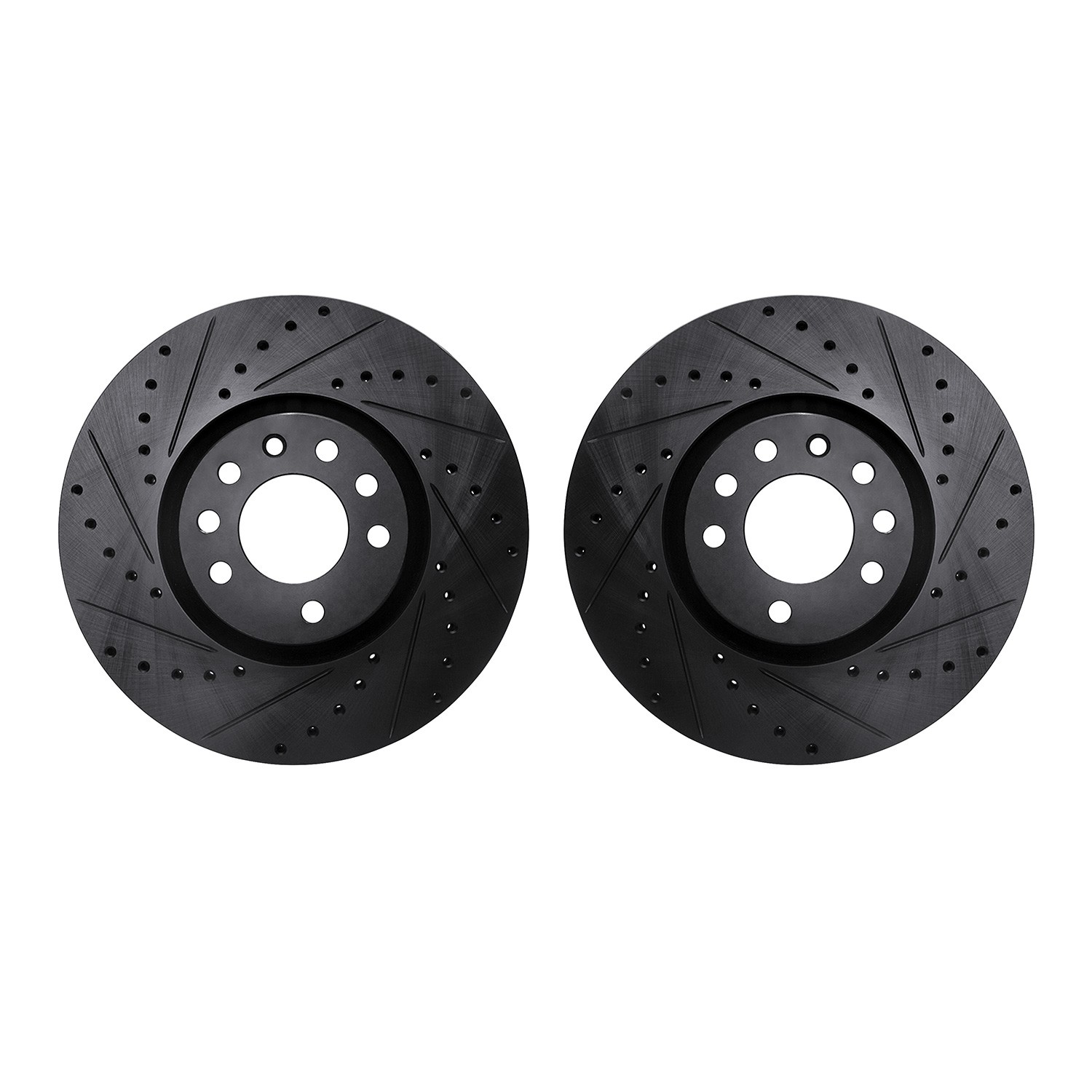 DFC Brake Rotors - Drilled & Slotted - Black