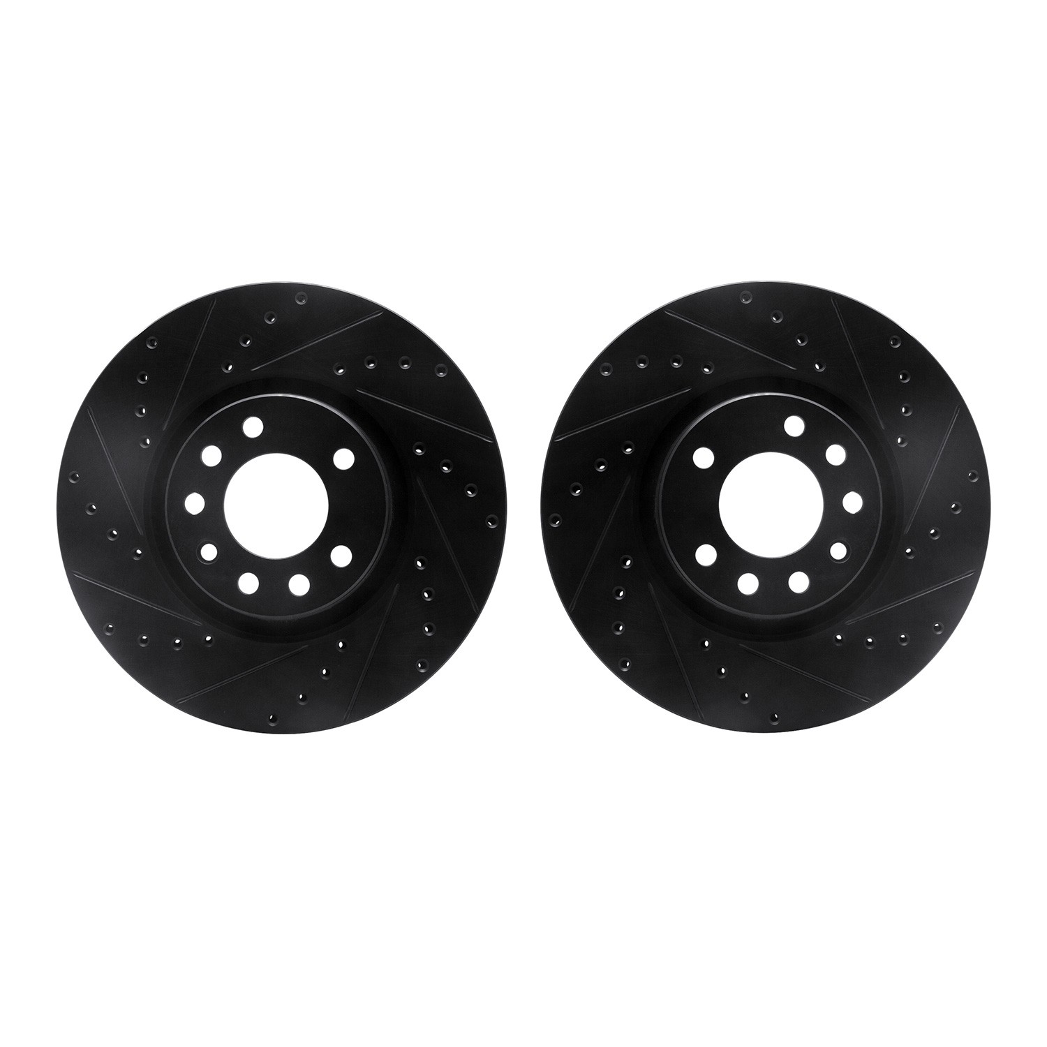DFC Brake Rotors - Drilled & Slotted - Black