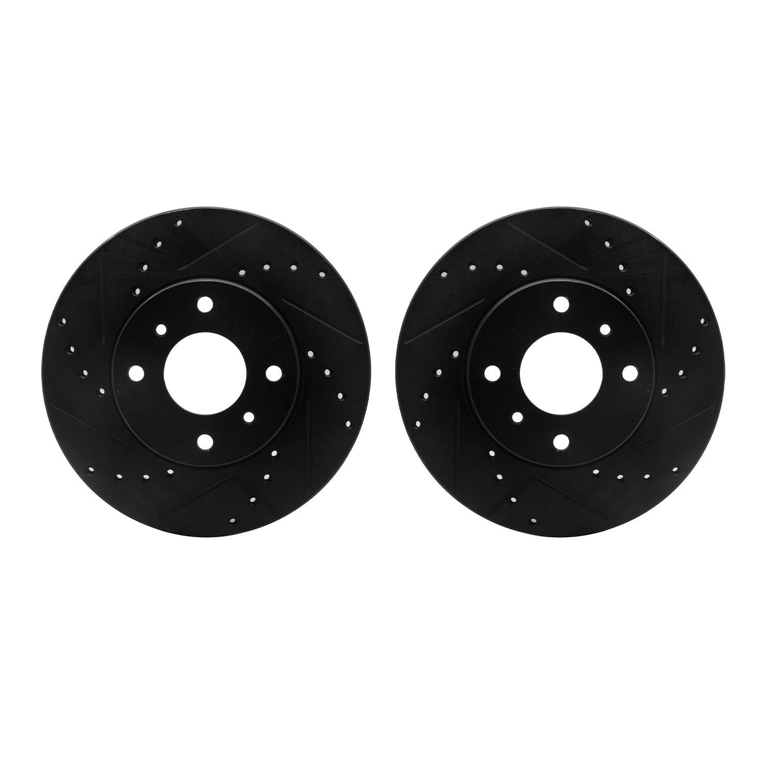 DFC Brake Rotors - Drilled & Slotted - Black
