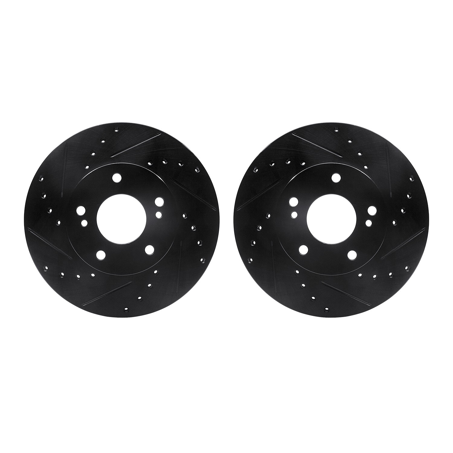 DFC Brake Rotors - Drilled & Slotted - Black