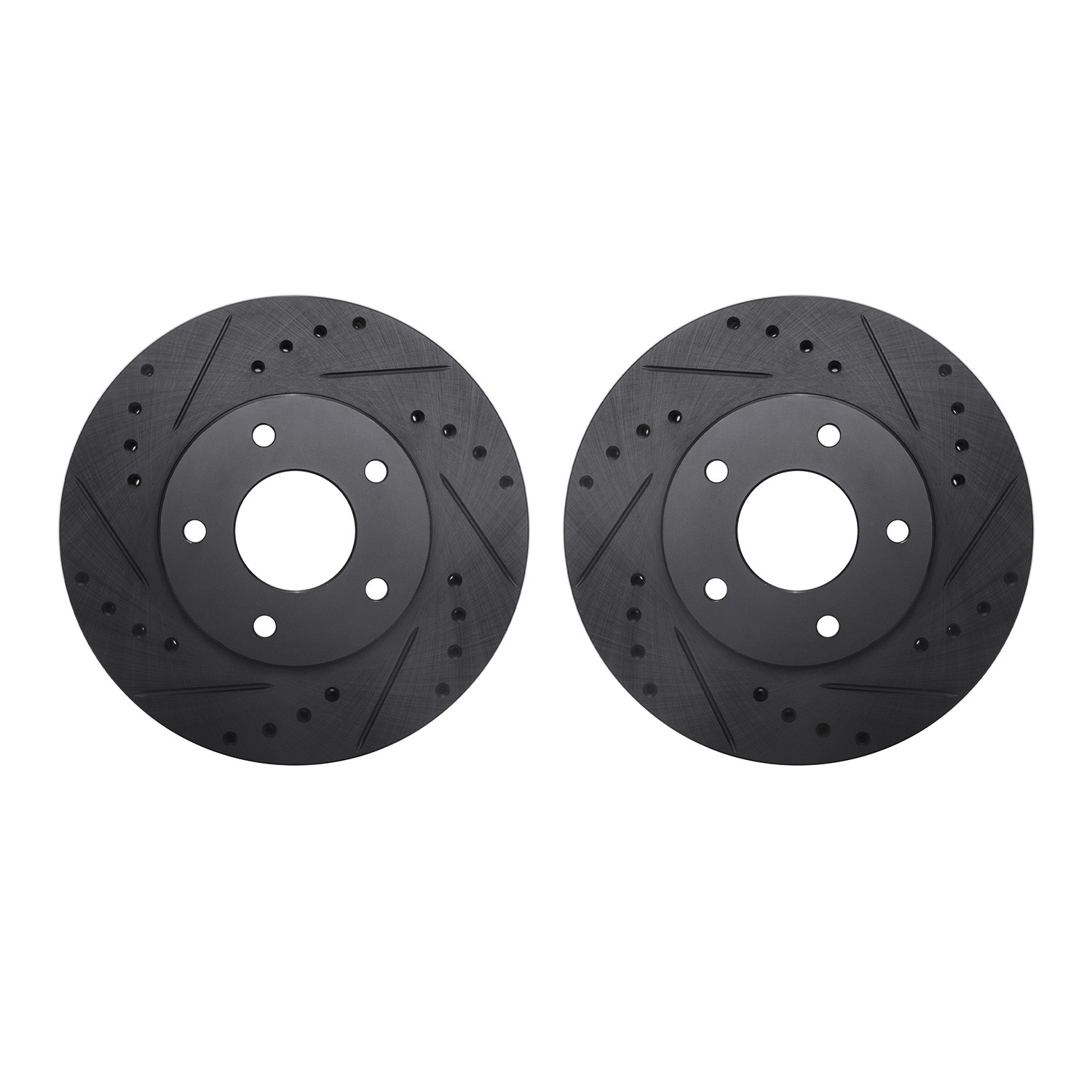 DFC Brake Rotors - Drilled & Slotted - Black