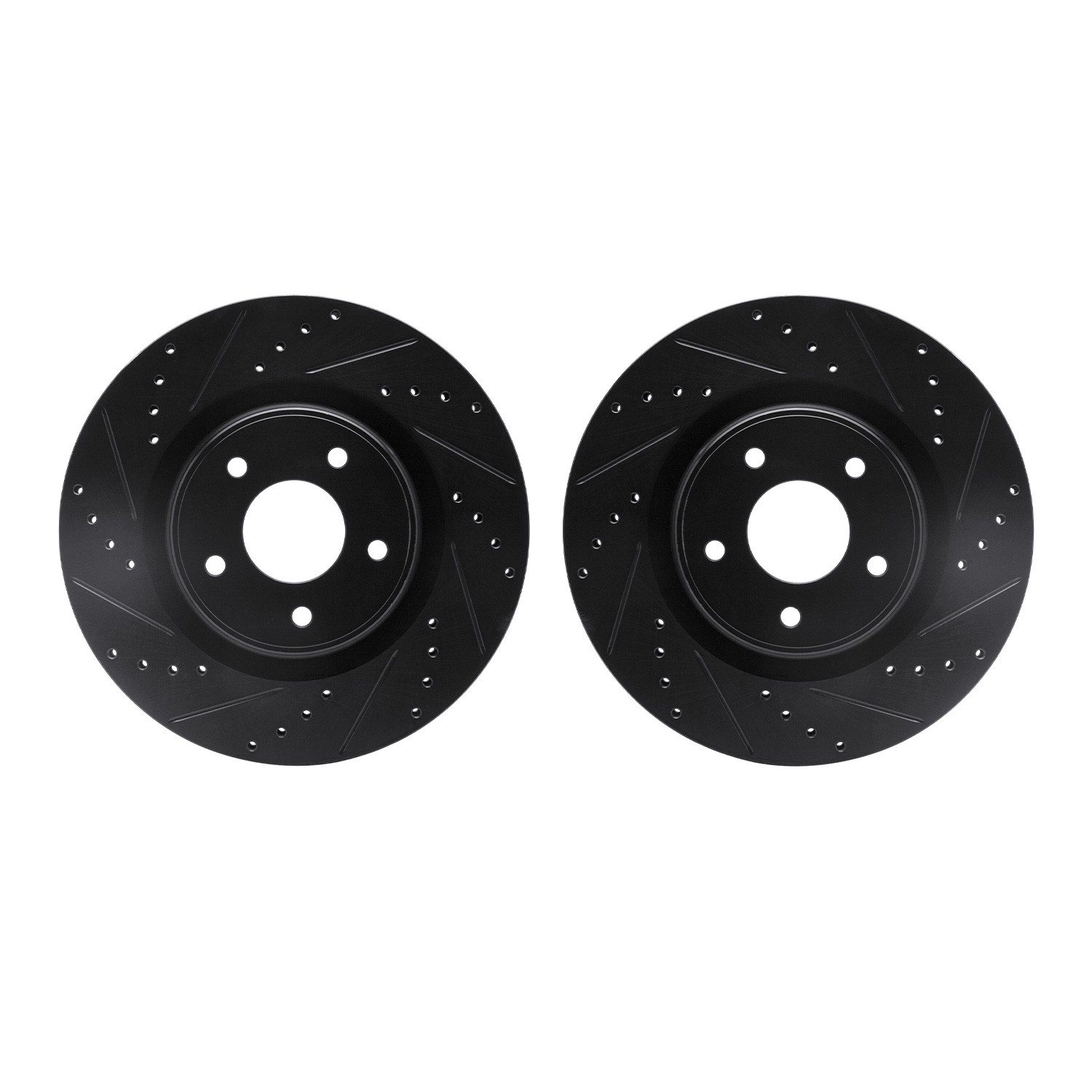 DFC Brake Rotors - Drilled & Slotted - Black