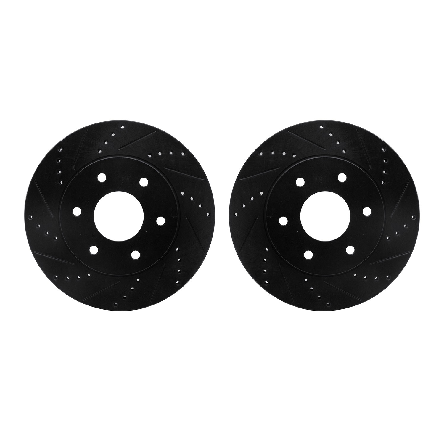DFC Brake Rotors - Drilled & Slotted - Black
