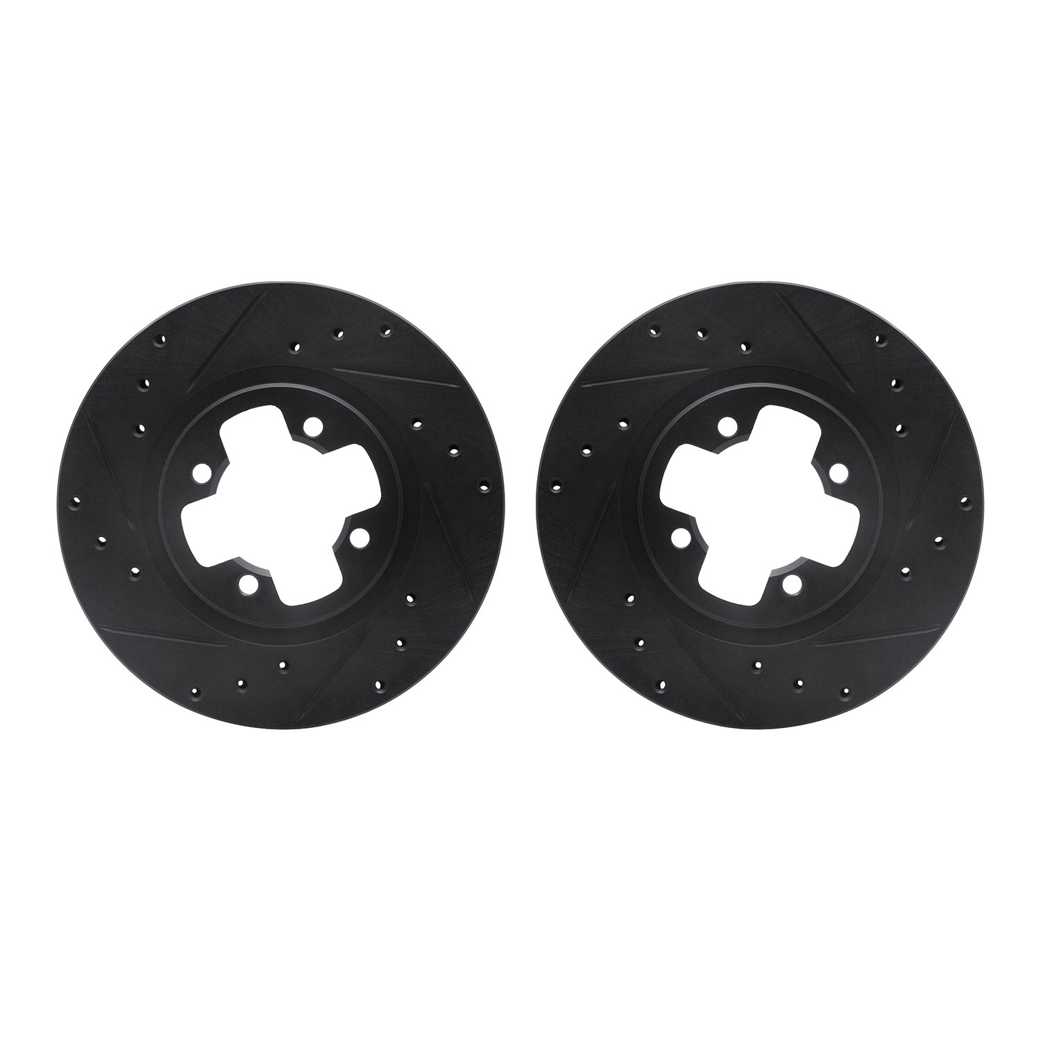 DFC Brake Rotors - Drilled & Slotted - Black