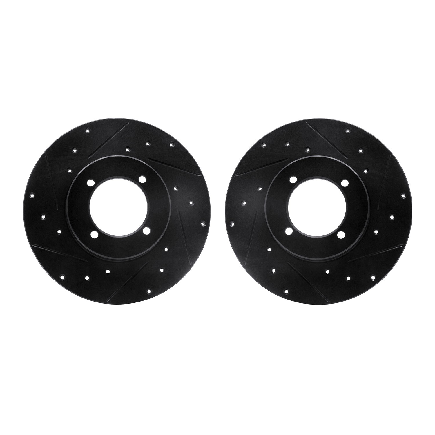 DFC Brake Rotors - Drilled & Slotted - Black