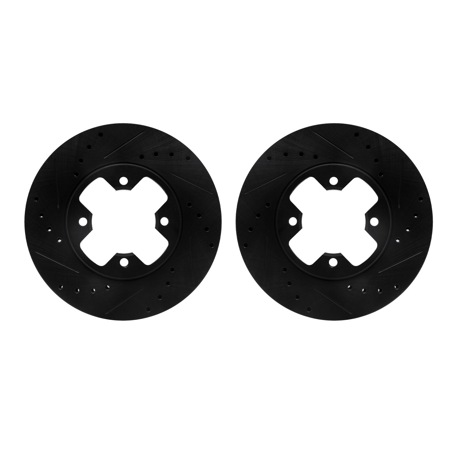 DFC Brake Rotors - Drilled & Slotted - Black