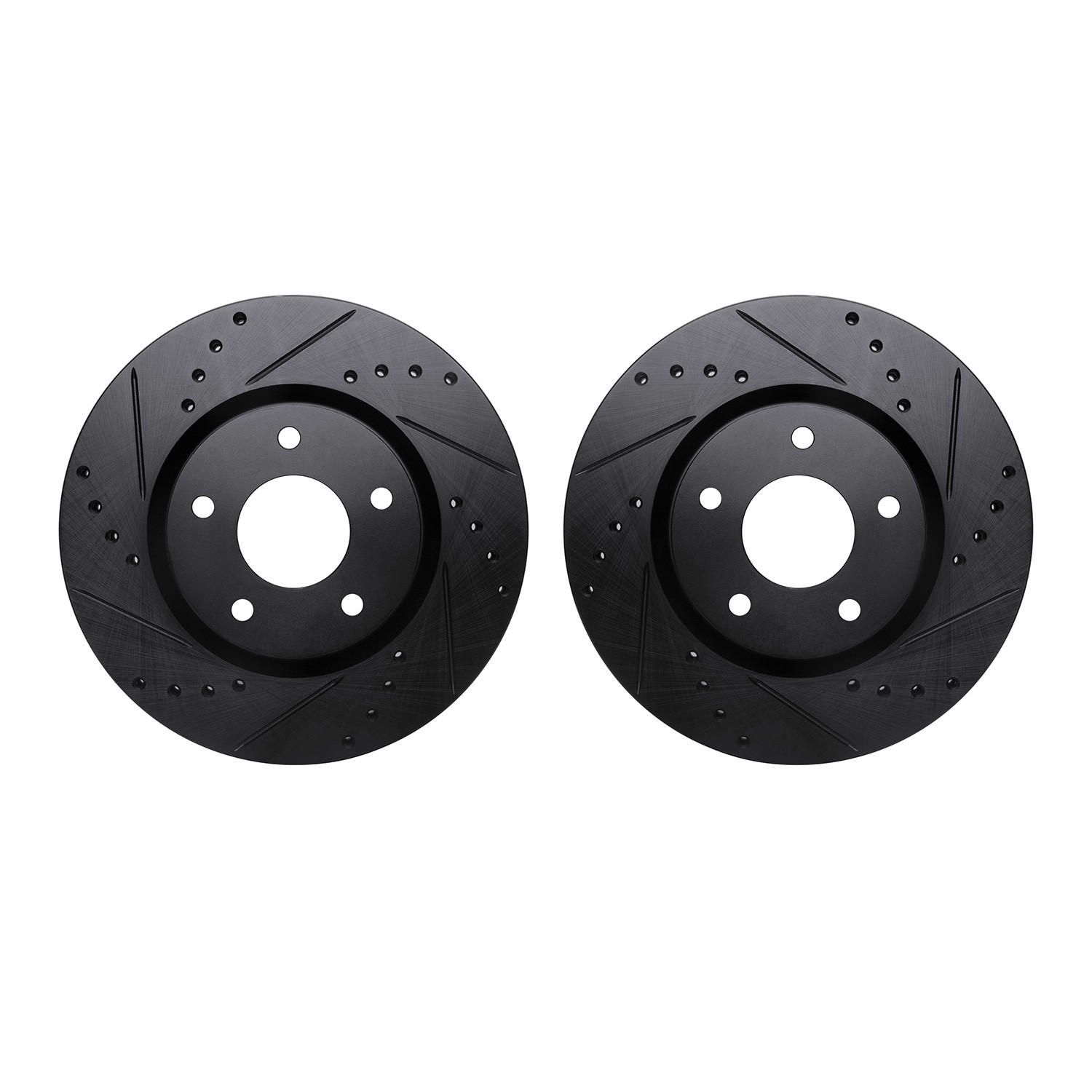DFC Brake Rotors - Drilled & Slotted - Black
