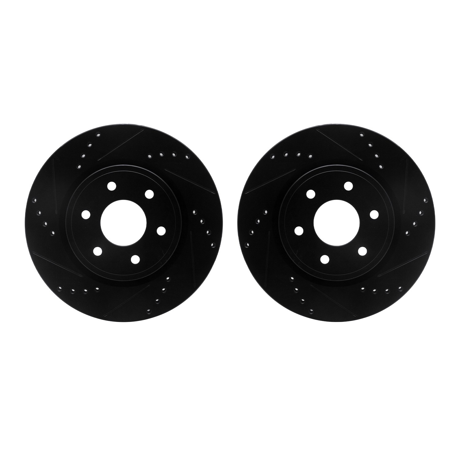 DFC Brake Rotors - Drilled & Slotted - Black