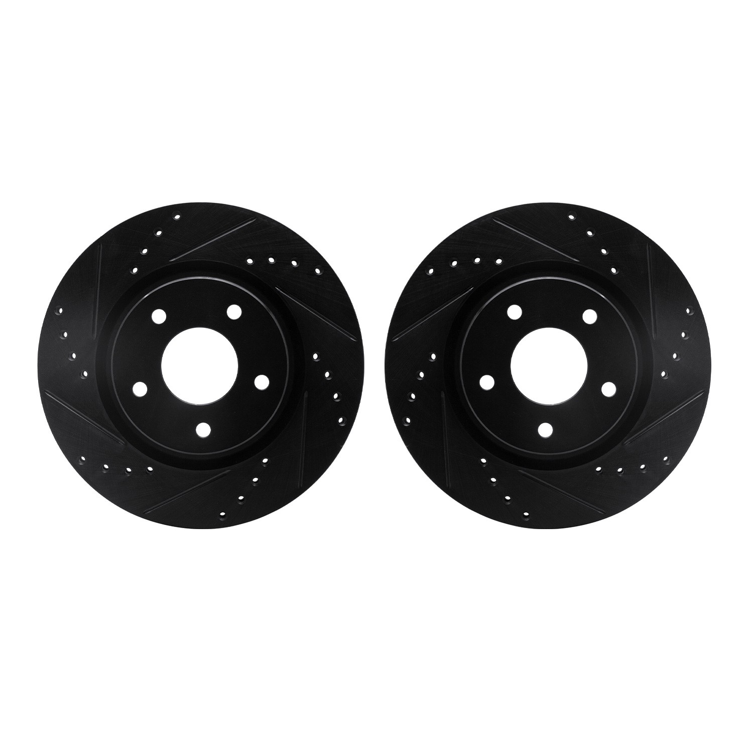 DFC Brake Rotors - Drilled & Slotted - Black