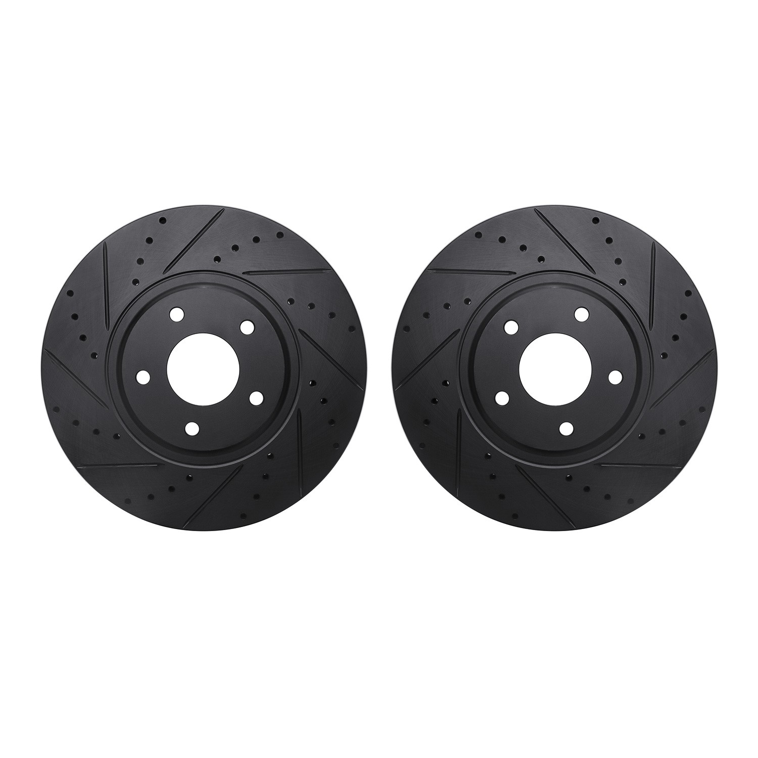 DFC Brake Rotors - Drilled & Slotted - Black