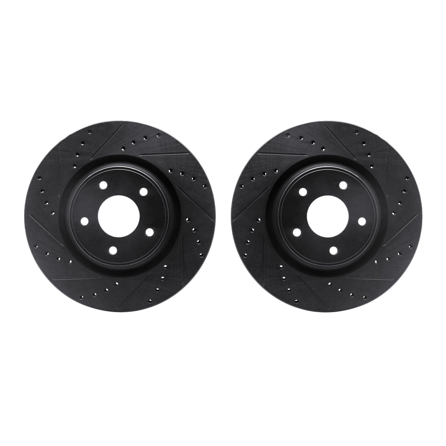 DFC Brake Rotors - Drilled & Slotted - Black