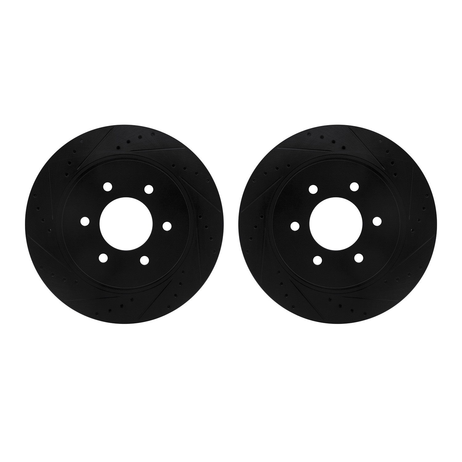 DFC Brake Rotors - Drilled & Slotted - Black