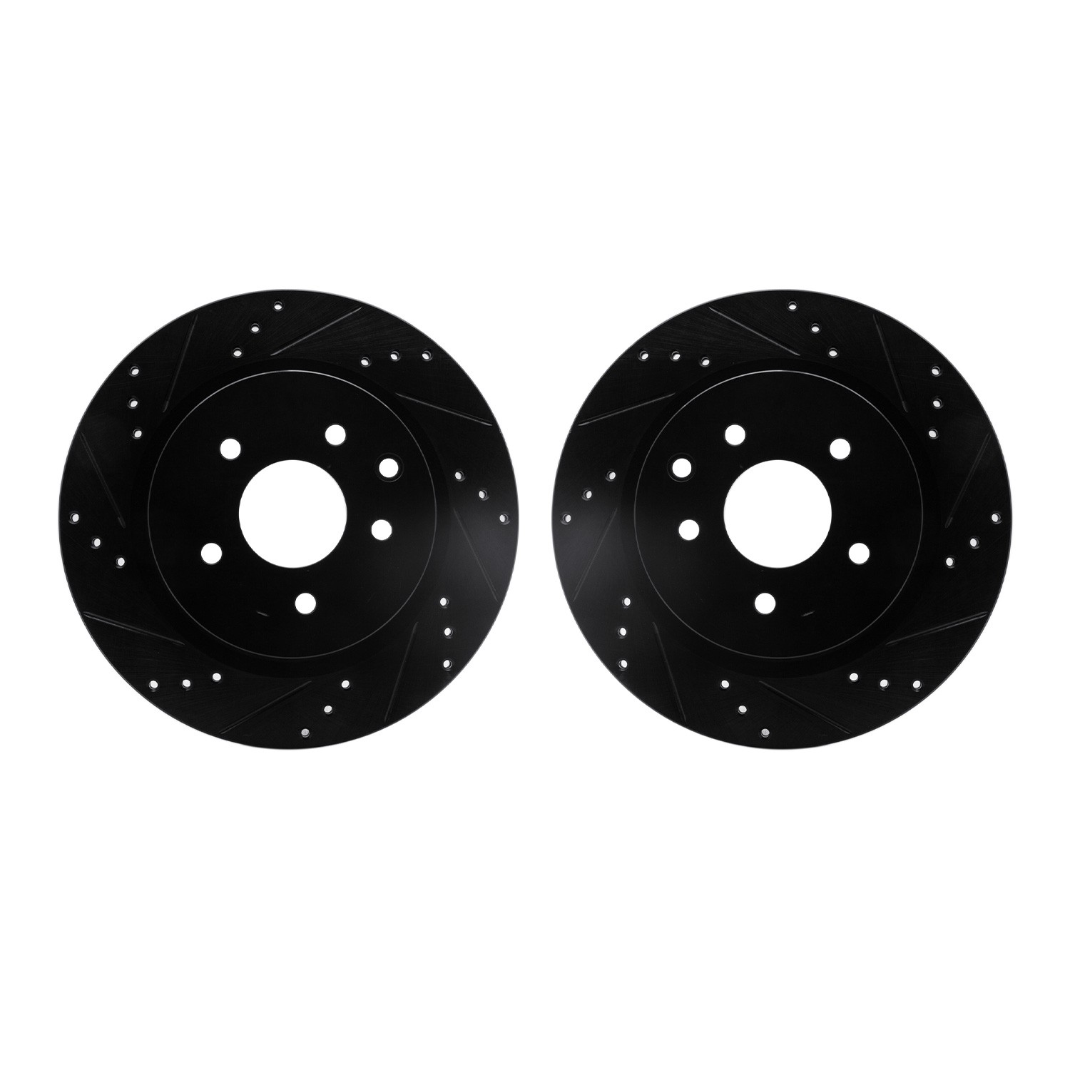 DFC Brake Rotors - Drilled & Slotted - Black