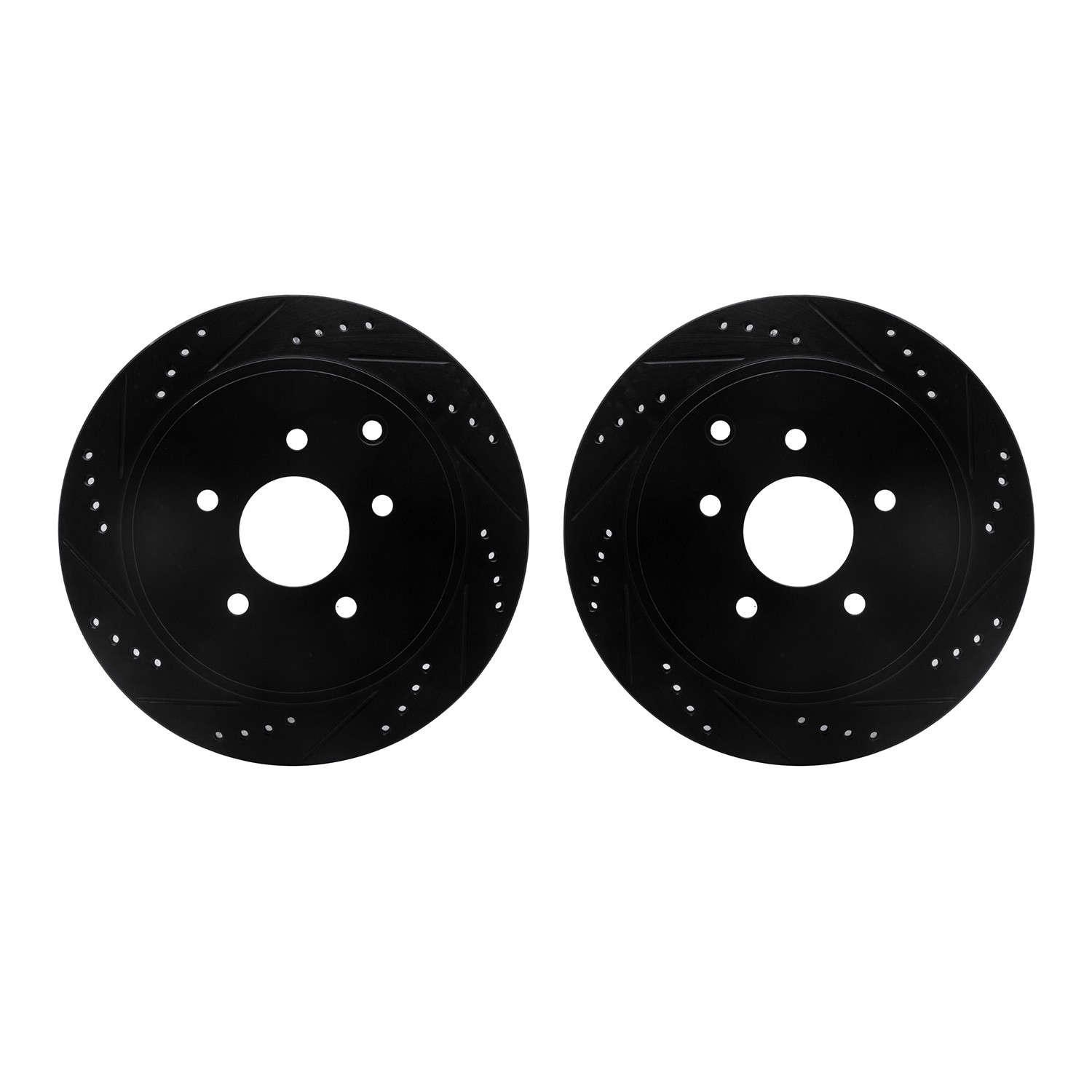 DFC Brake Rotors - Drilled & Slotted - Black