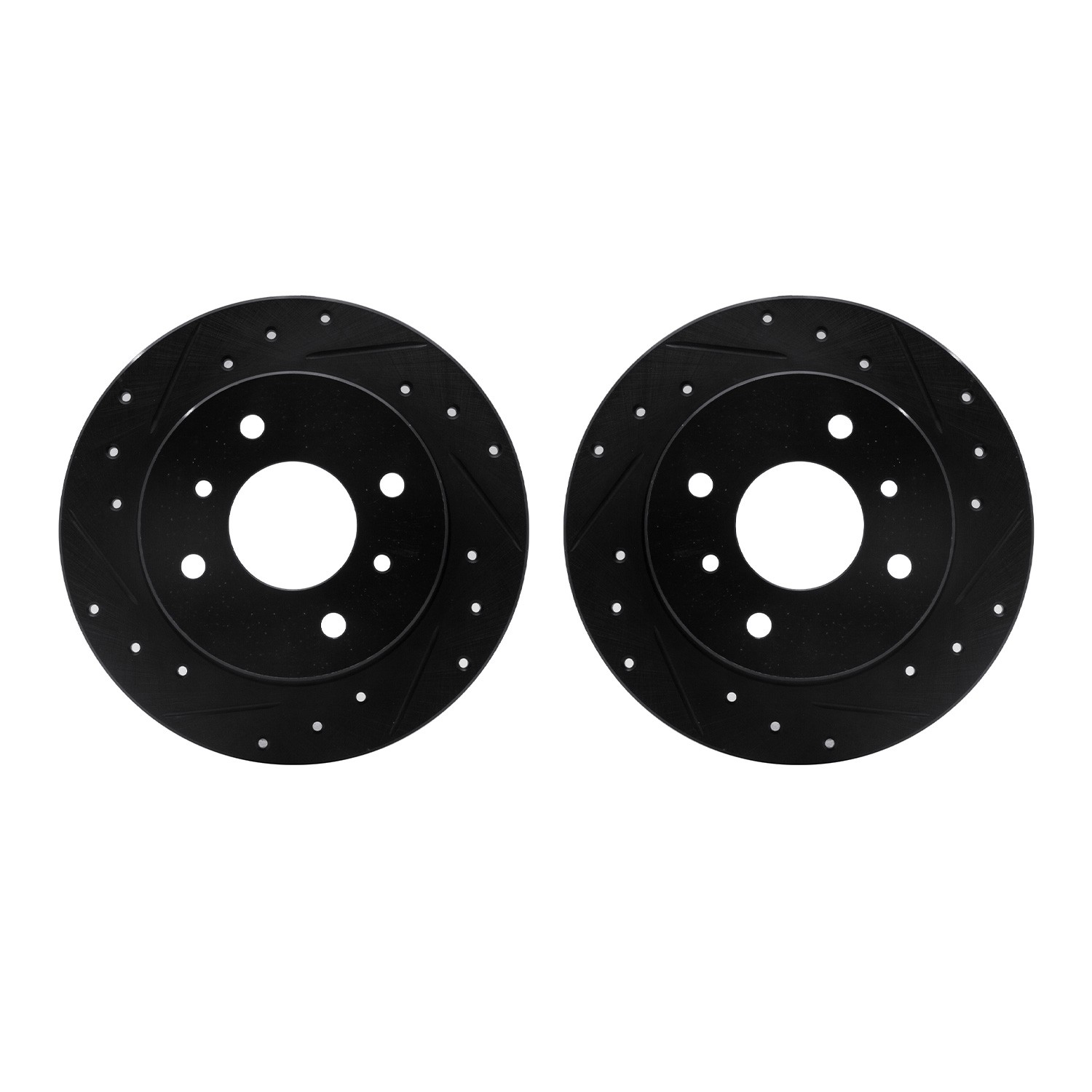 DFC Brake Rotors - Drilled & Slotted - Black