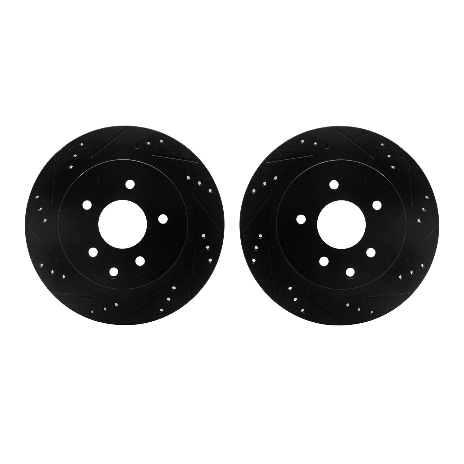 DFC Brake Rotors - Drilled & Slotted - Black