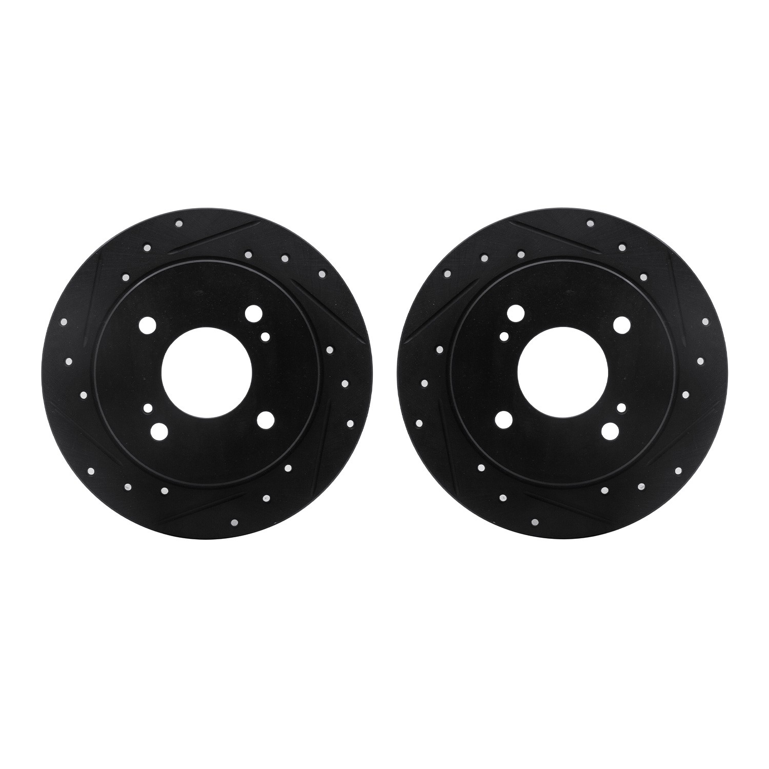 DFC Brake Rotors - Drilled & Slotted - Black
