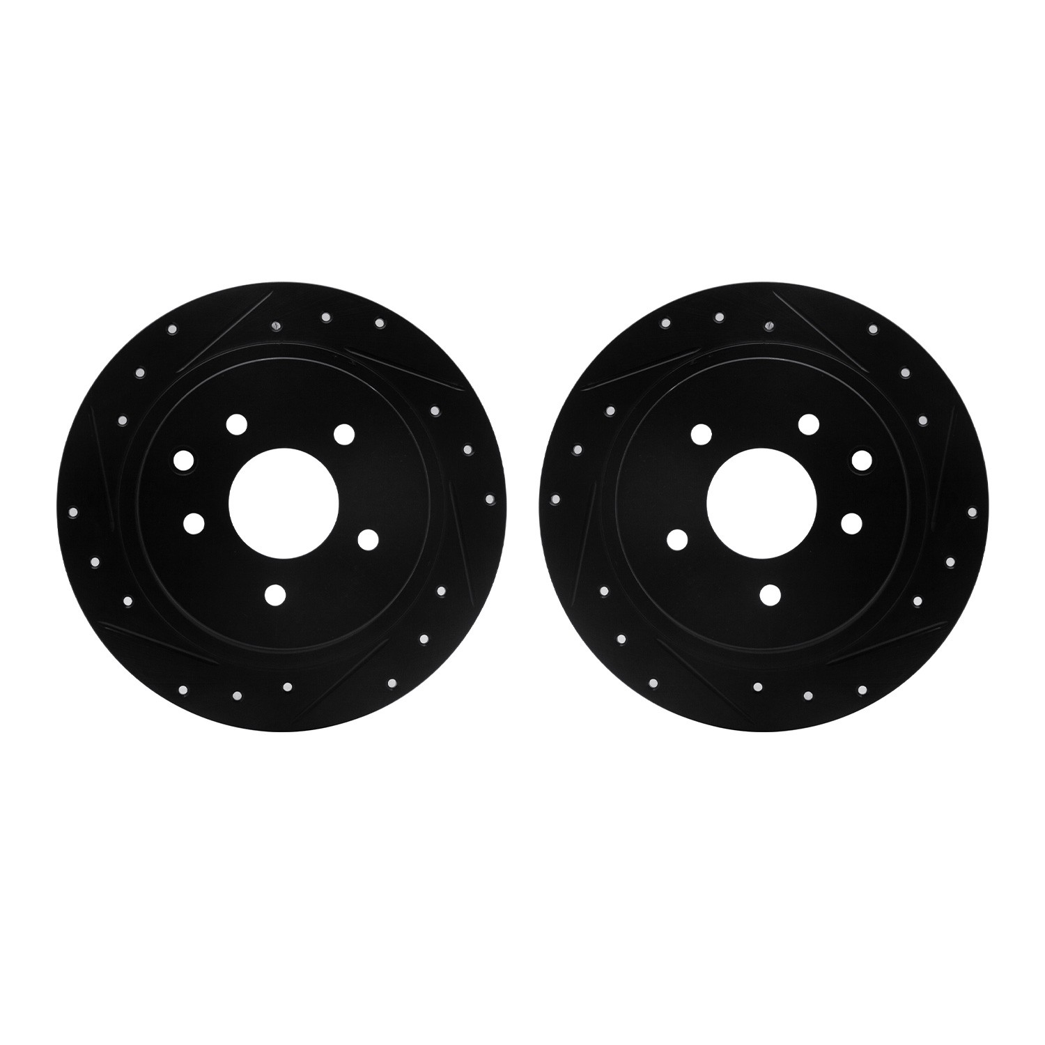 DFC Brake Rotors - Drilled & Slotted - Black